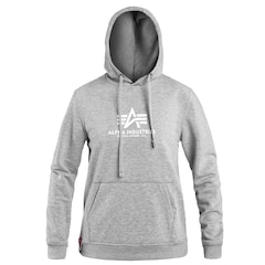 Alpha Industries - New Basic Hoody Damen-Sweatshirt - Grey Heather