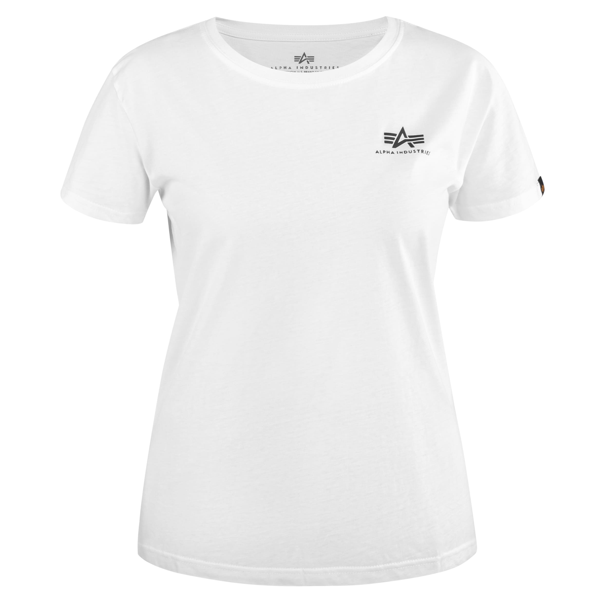 Alpha Industries - Damen T-Shirt Basic Small Logo - Weiß