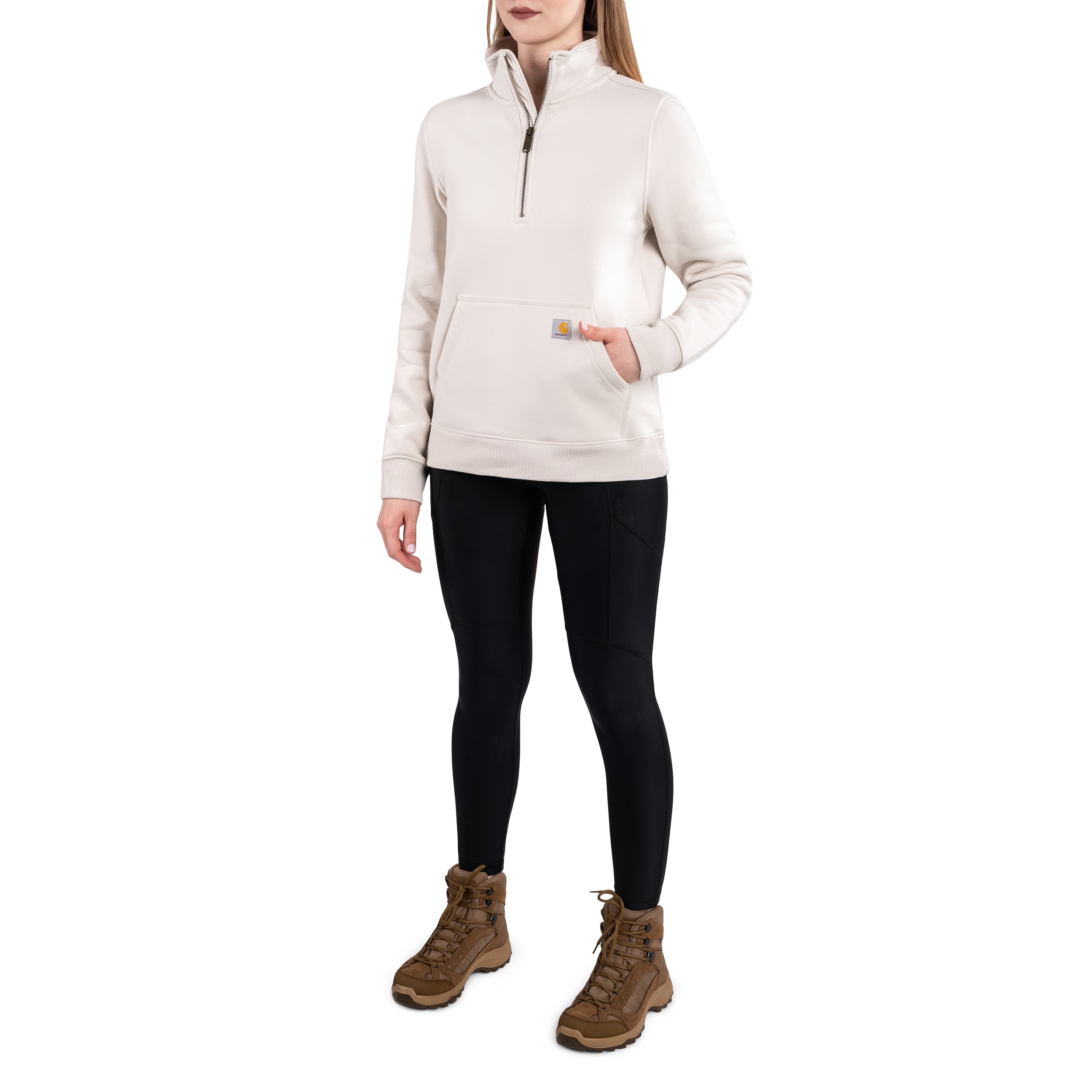 Carhartt - Midweight Half Zip - Damen Sweatshirt - Malt