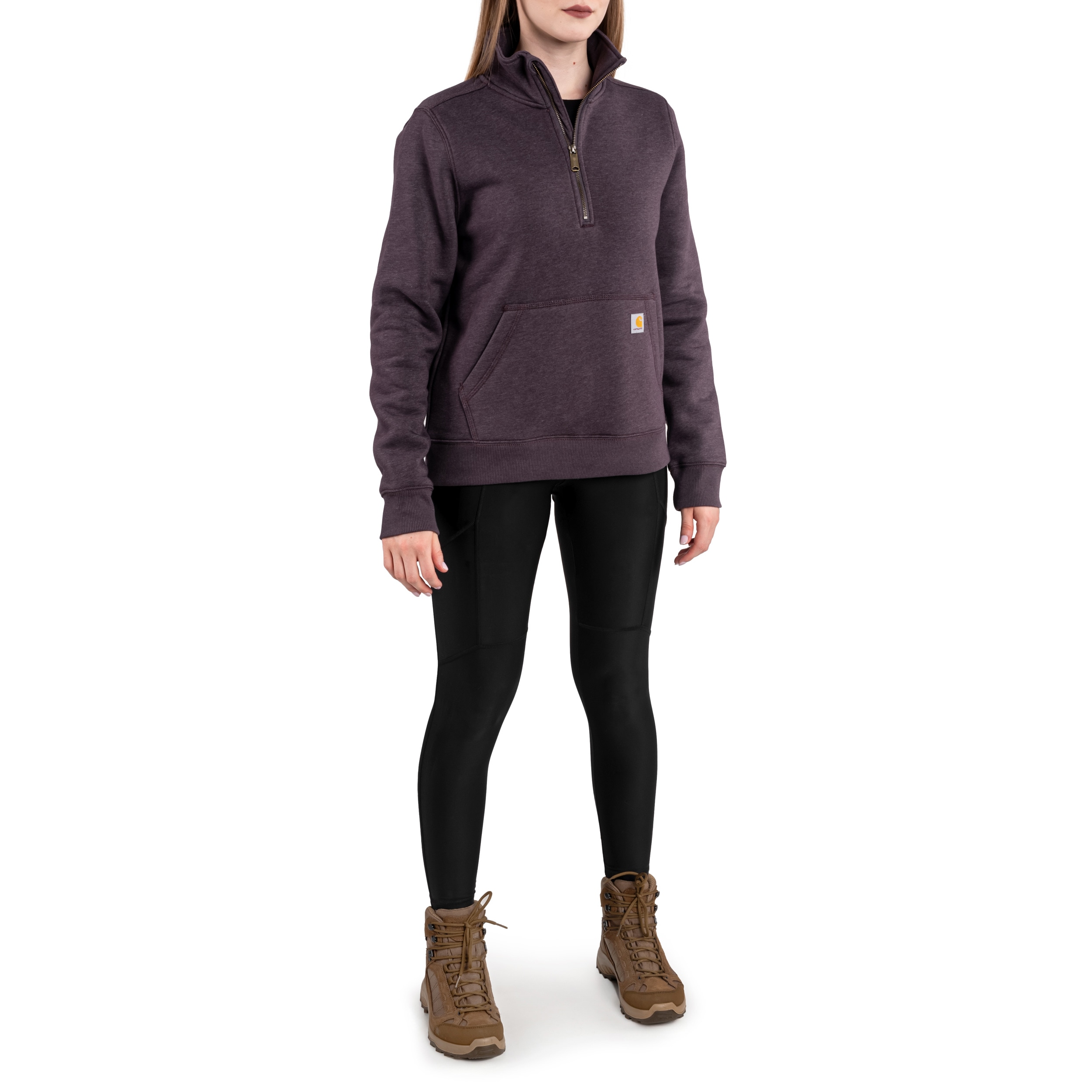 Carhartt - Midweight Half Zip - Damen Sweatshirt - Blackberry Heather