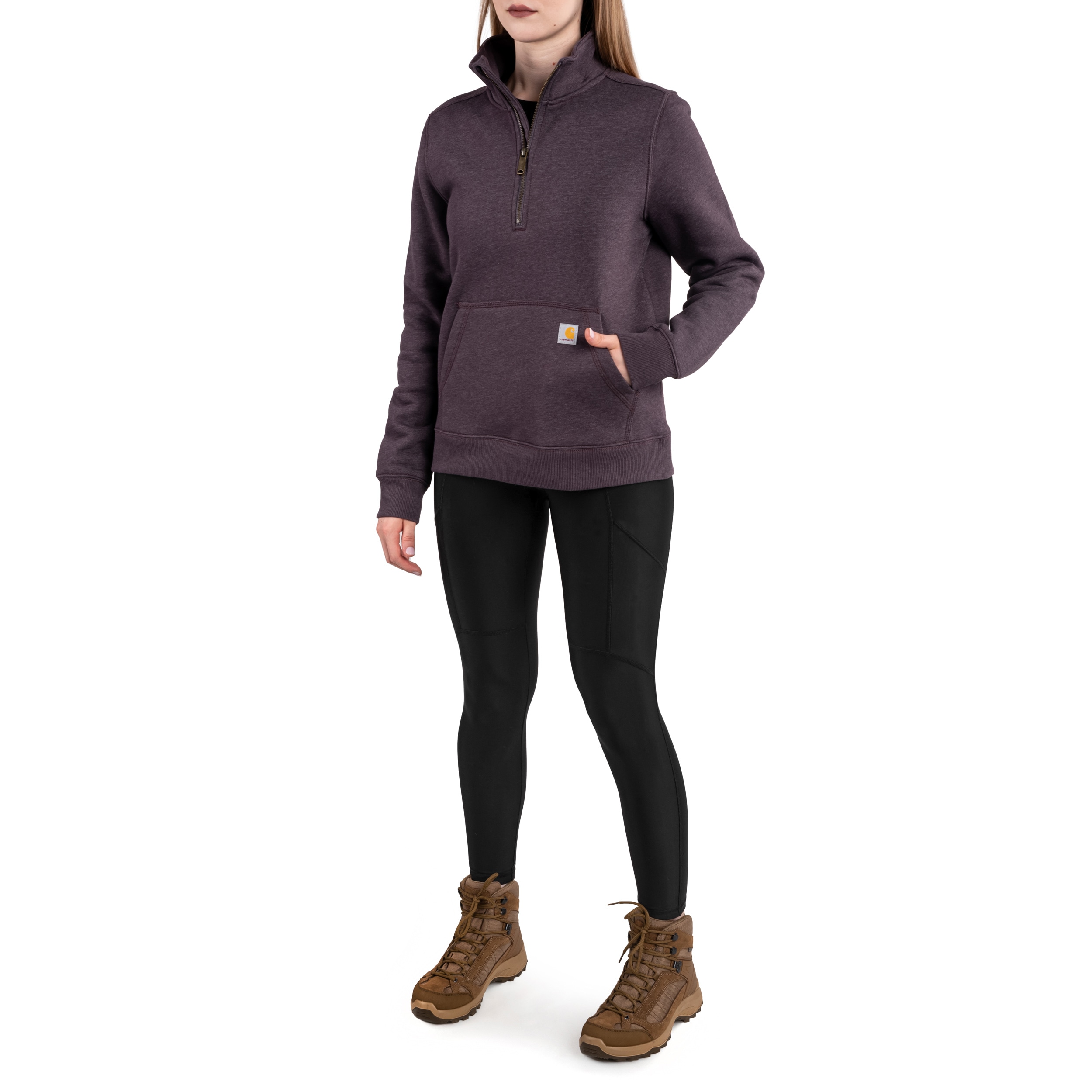 Carhartt - Midweight Half Zip - Damen Sweatshirt - Blackberry Heather