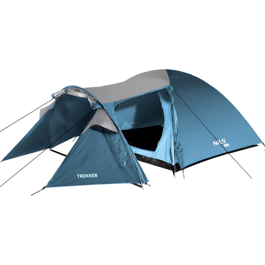 Nils Camp - Trekker NC6012 - 4-Personen-Zelt - Blau/Grau