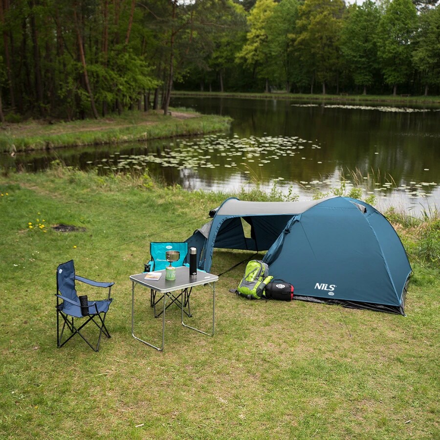 Nils Camp - Trekker NC6012 - 4-Personen-Zelt - Blau/Grau