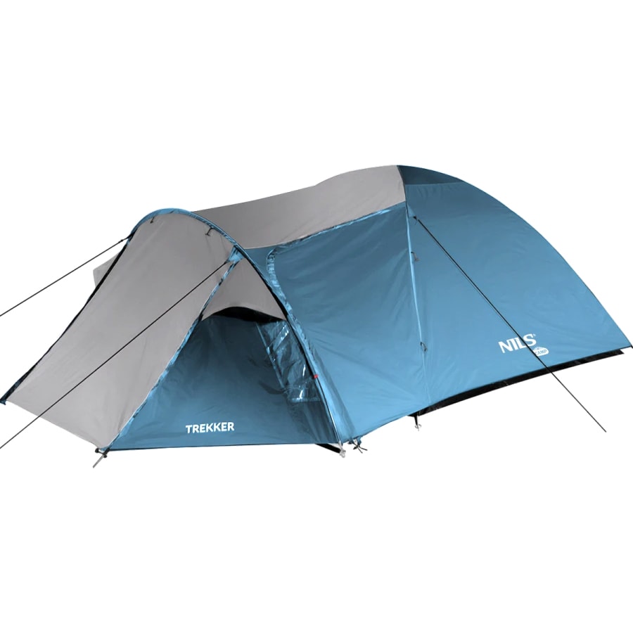 Nils Camp - Trekker NC6012 - 4-Personen-Zelt - Blau/Grau