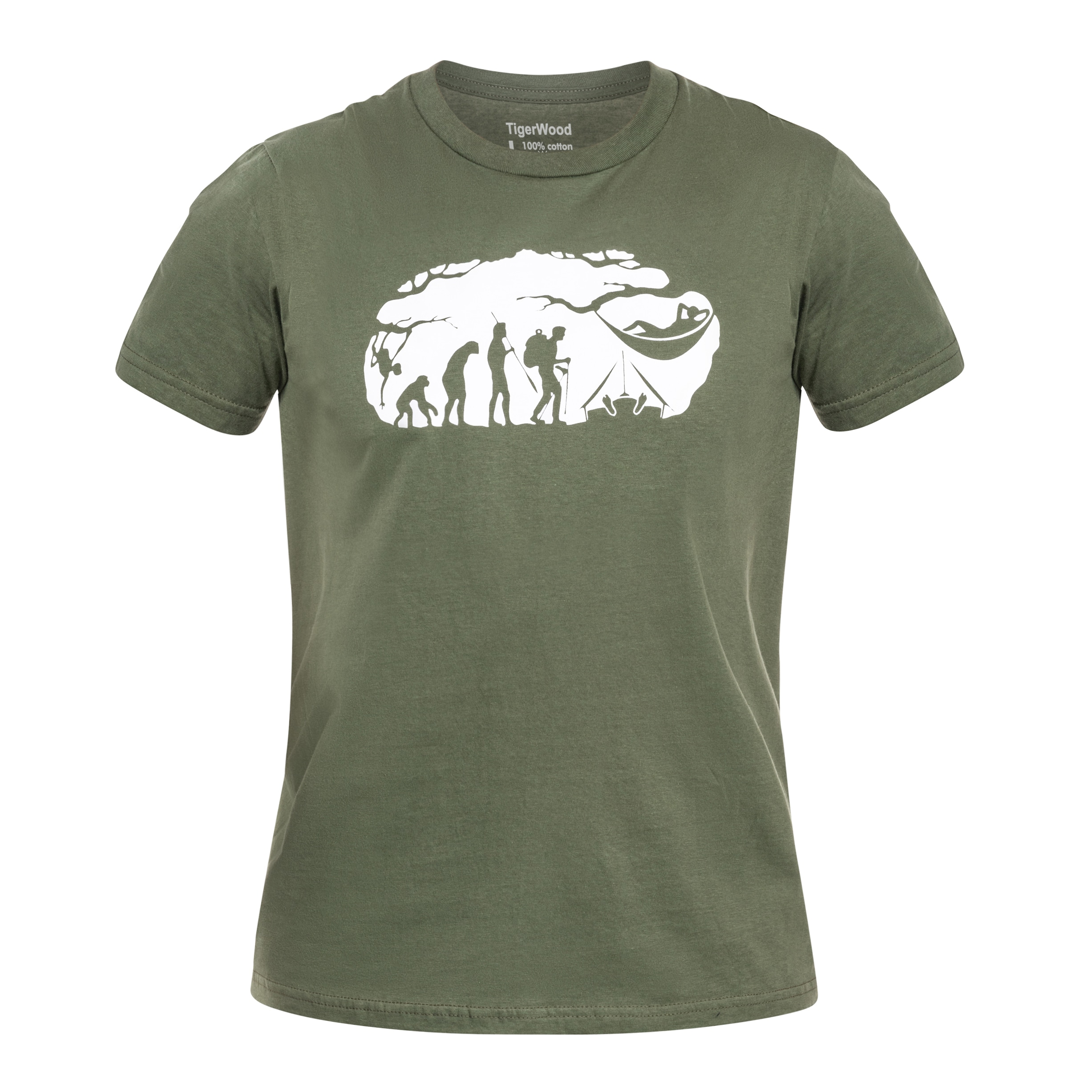 TigerWood - T-Shirt Bushcraft Evolution - Oliv