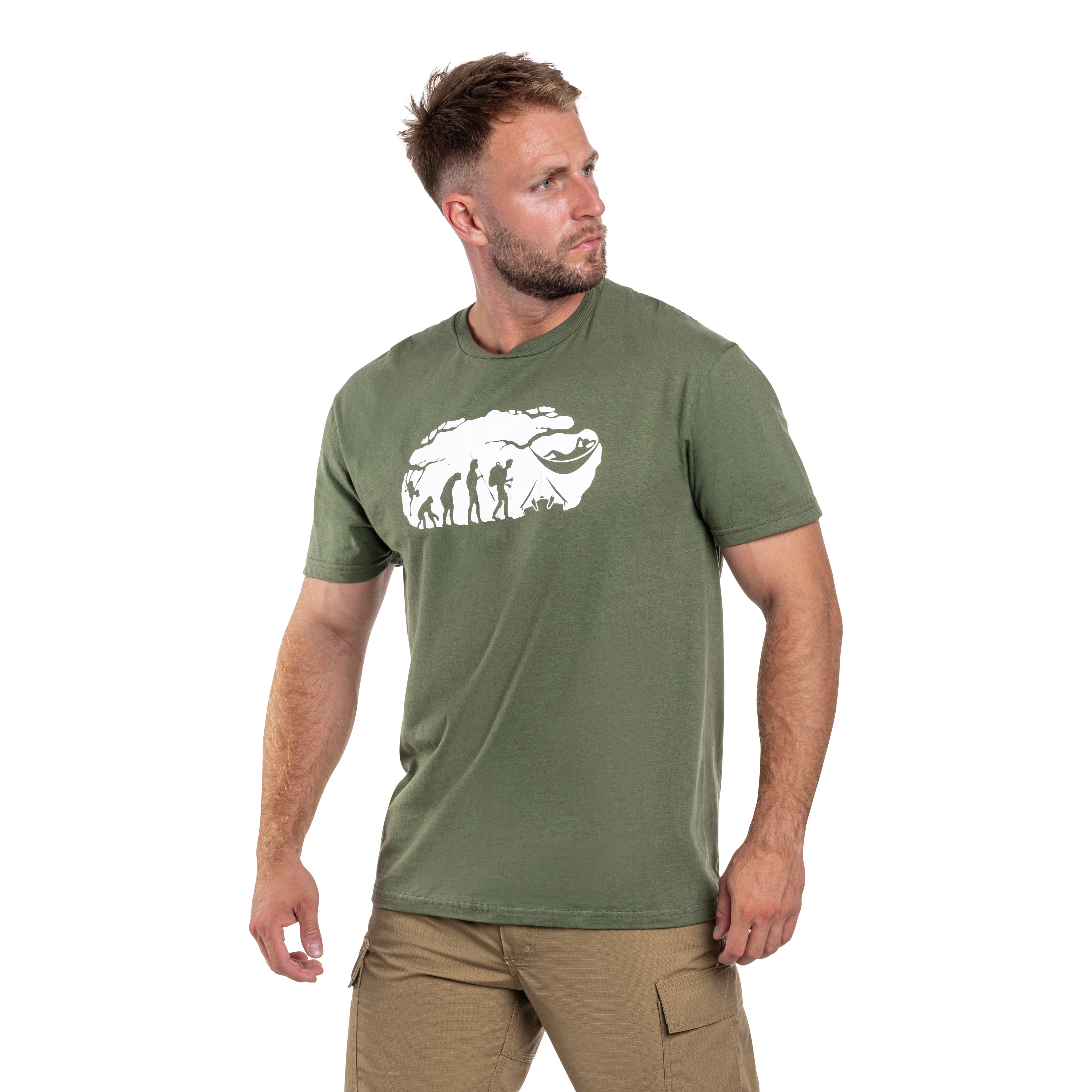 TigerWood - T-Shirt Bushcraft Evolution - Oliv