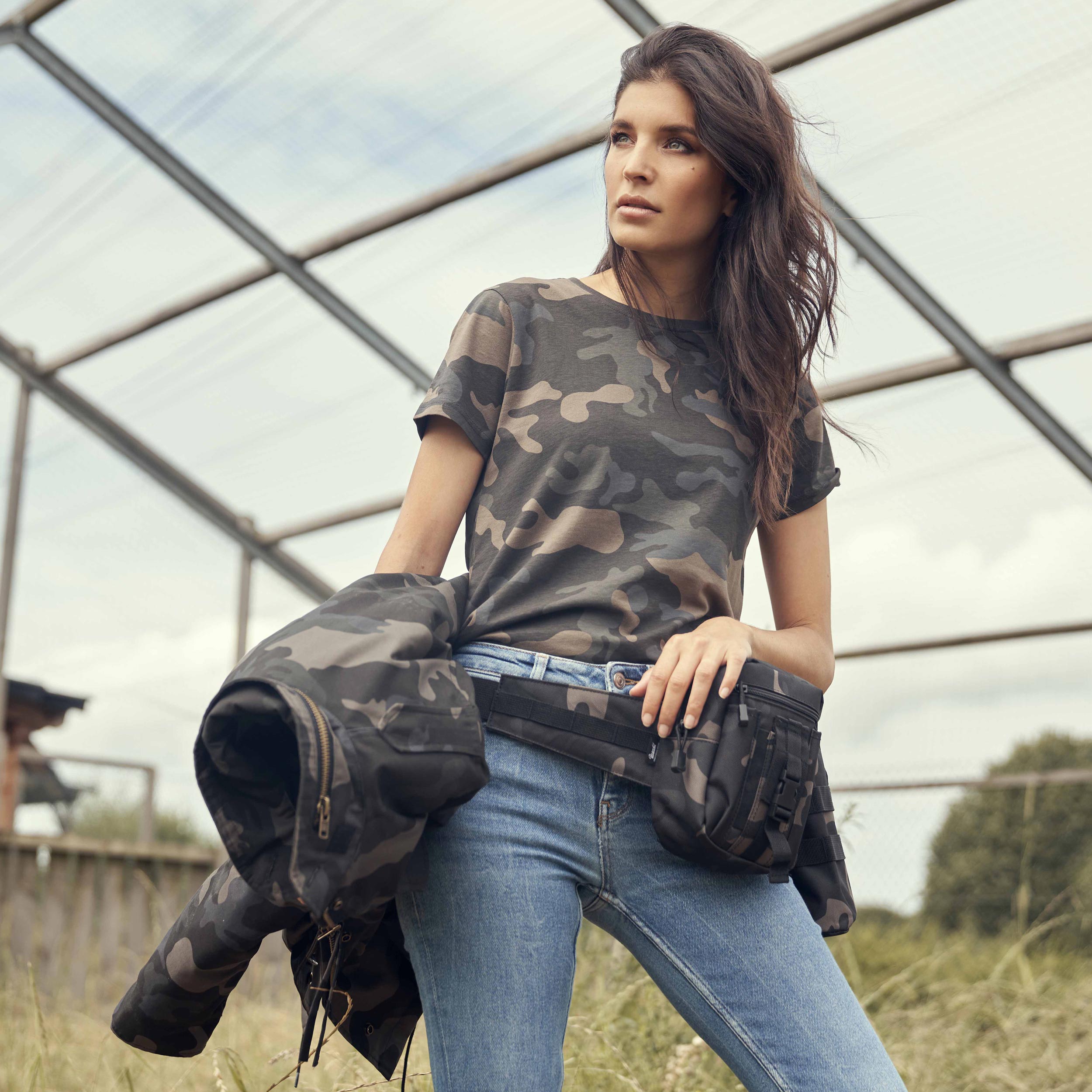 Brandit - Damen T-Shirt - Dark Camo