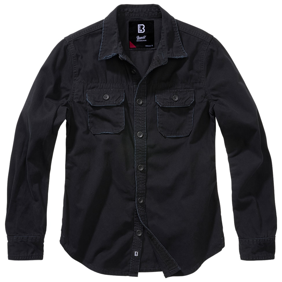 Brandit - Damenhemd Vintageshirt Long Sleeve - Black
