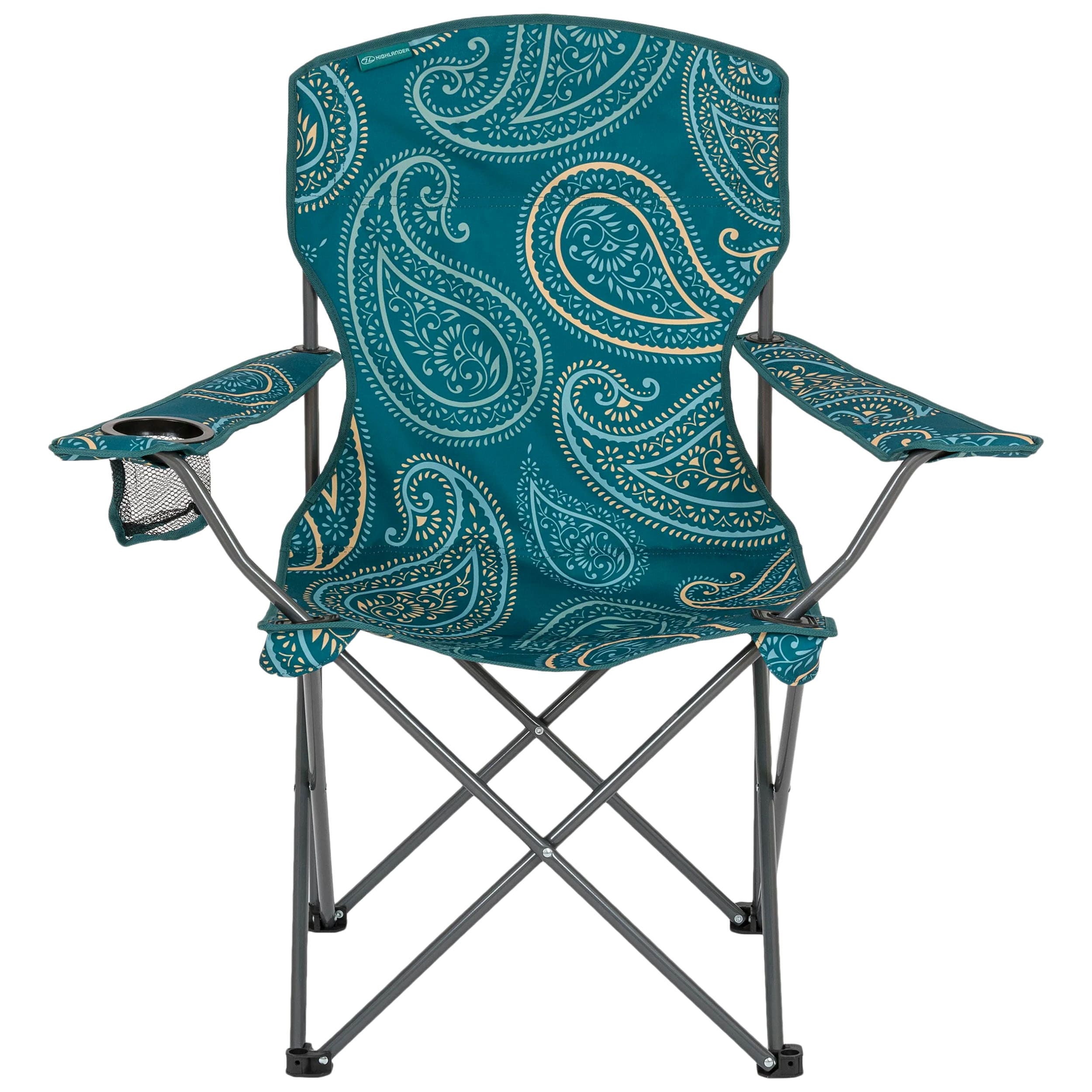 Highlander - Outdoor Stirling Campingstuhl - Paisley Print Teal