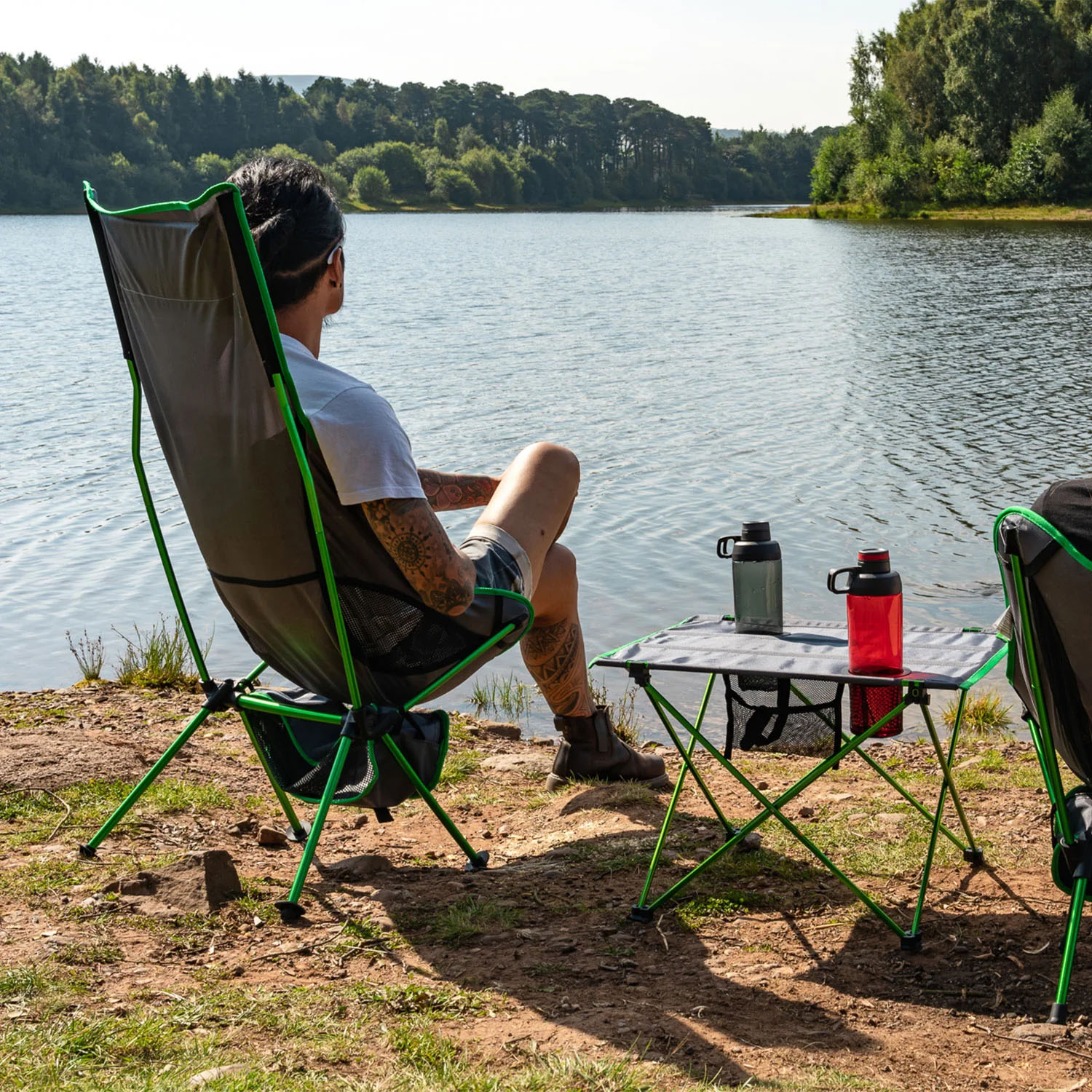 Highlander - Outdoor Ayr Rest Campingstuhl - Green/Grey