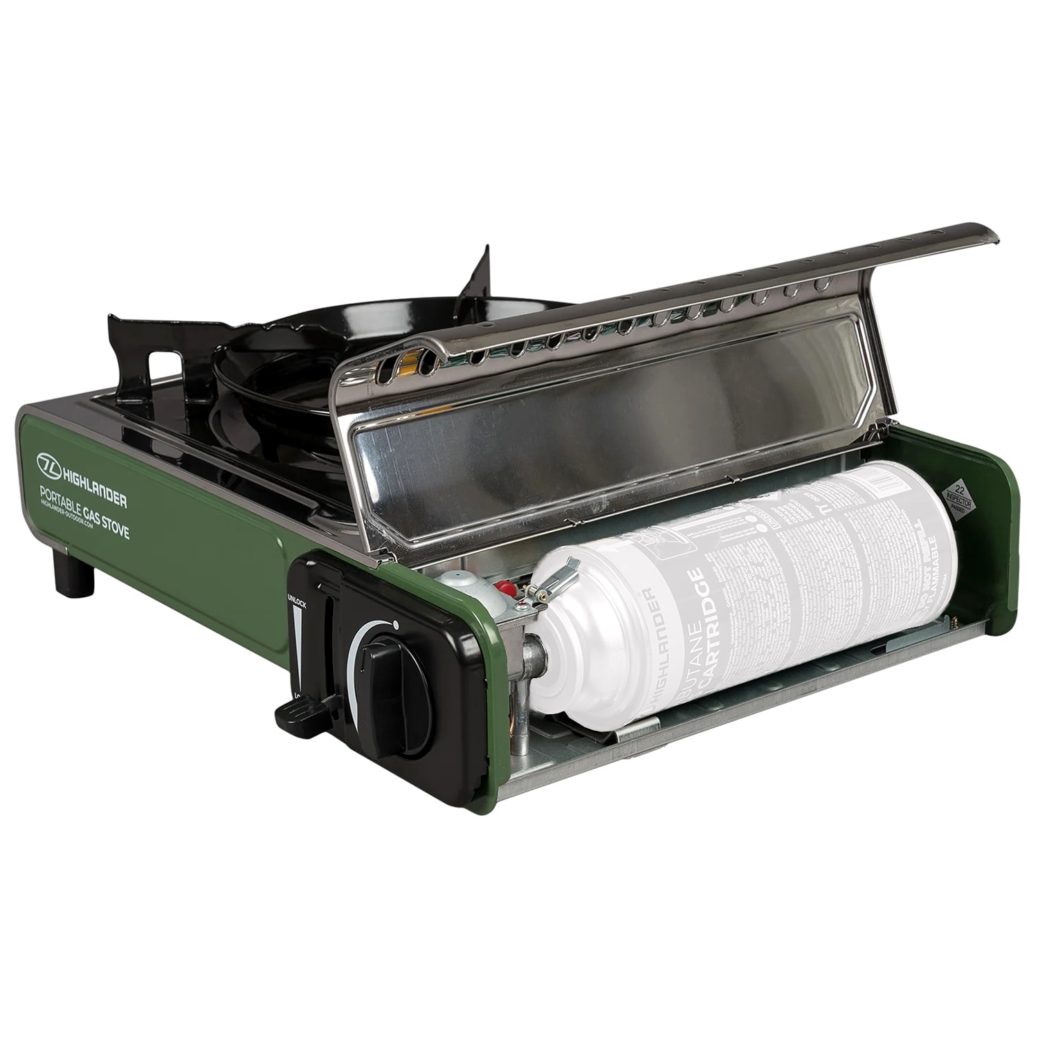 Highlander - Outdoor Portable Gas Stove - Campingkocher - Green