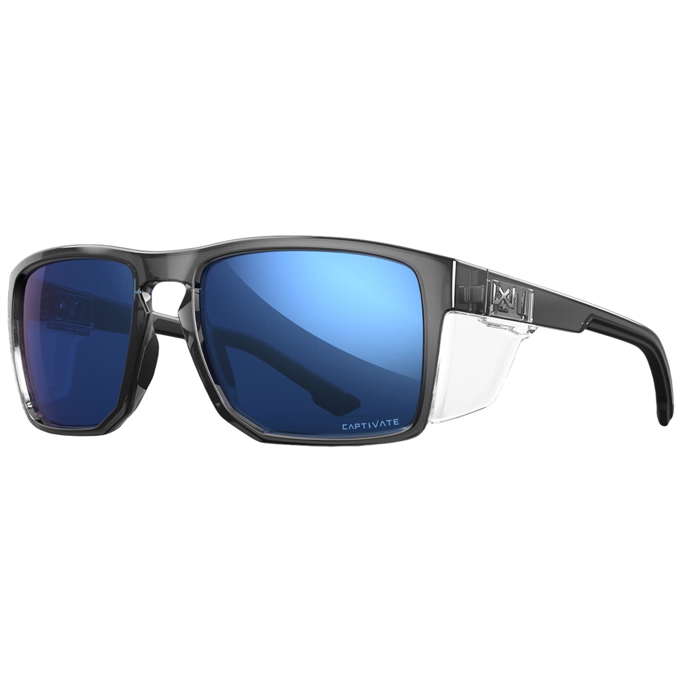 Wiley X - Founder Brille - Captivate Polarized - Blue/Gloss Crystal Grey