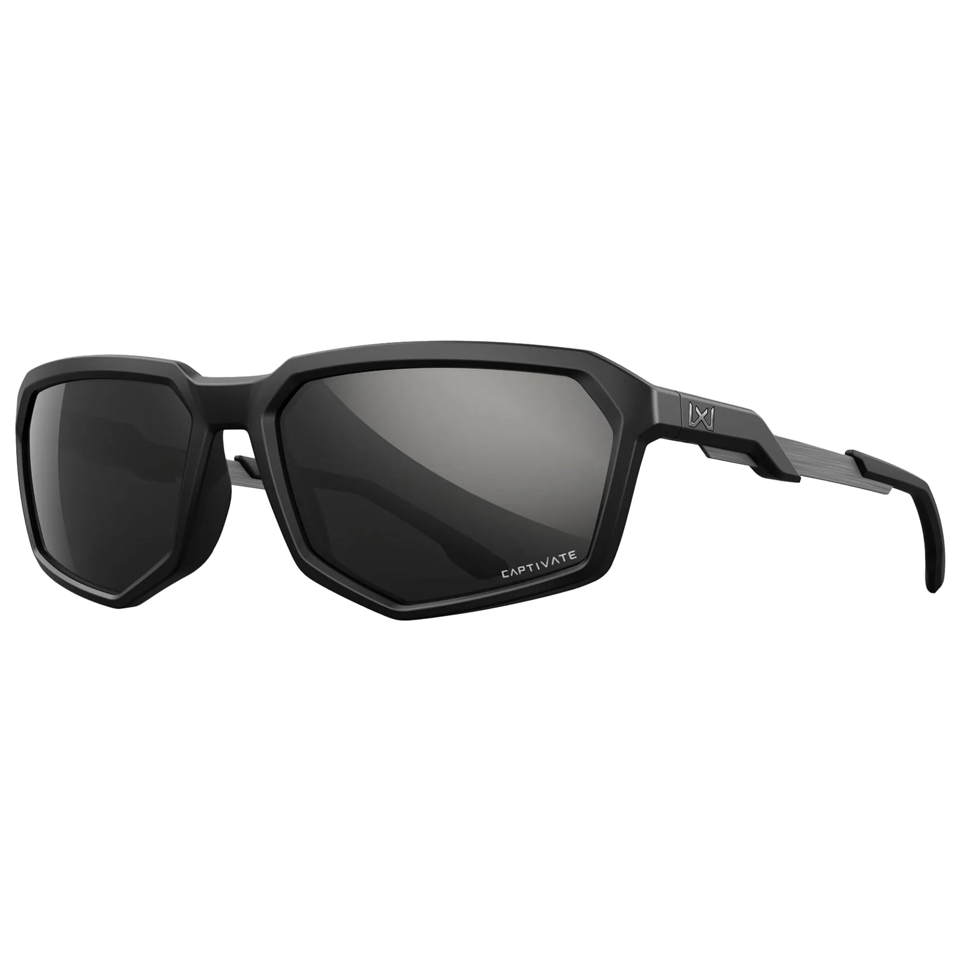 Wiley X - Recon - Taktische Schutzbrille - Captivate Polarised Black Mirror/Matte Black