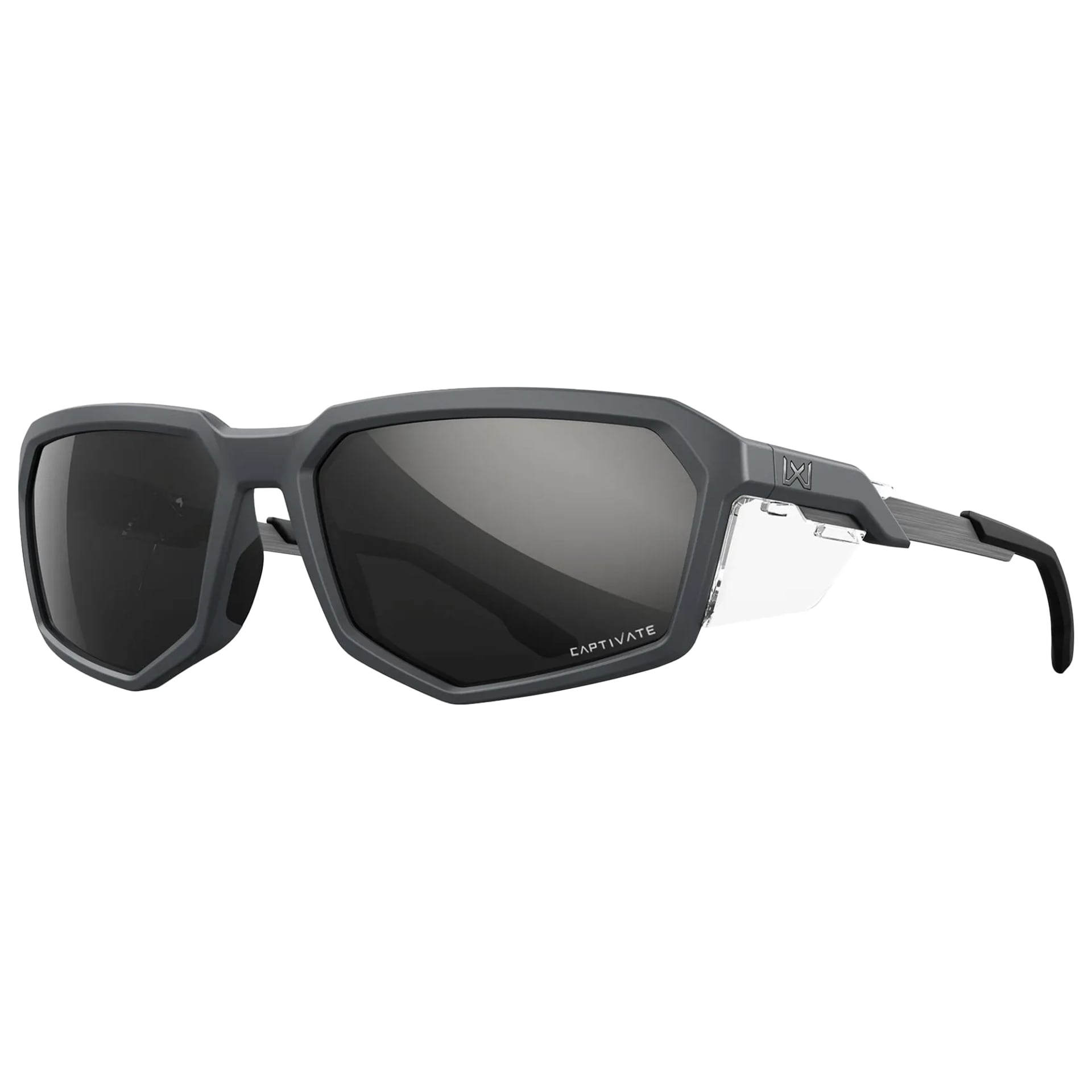 Wiley X - Taktische Brille Recon Captivate Polarized Black Mirror/Matte - Grey