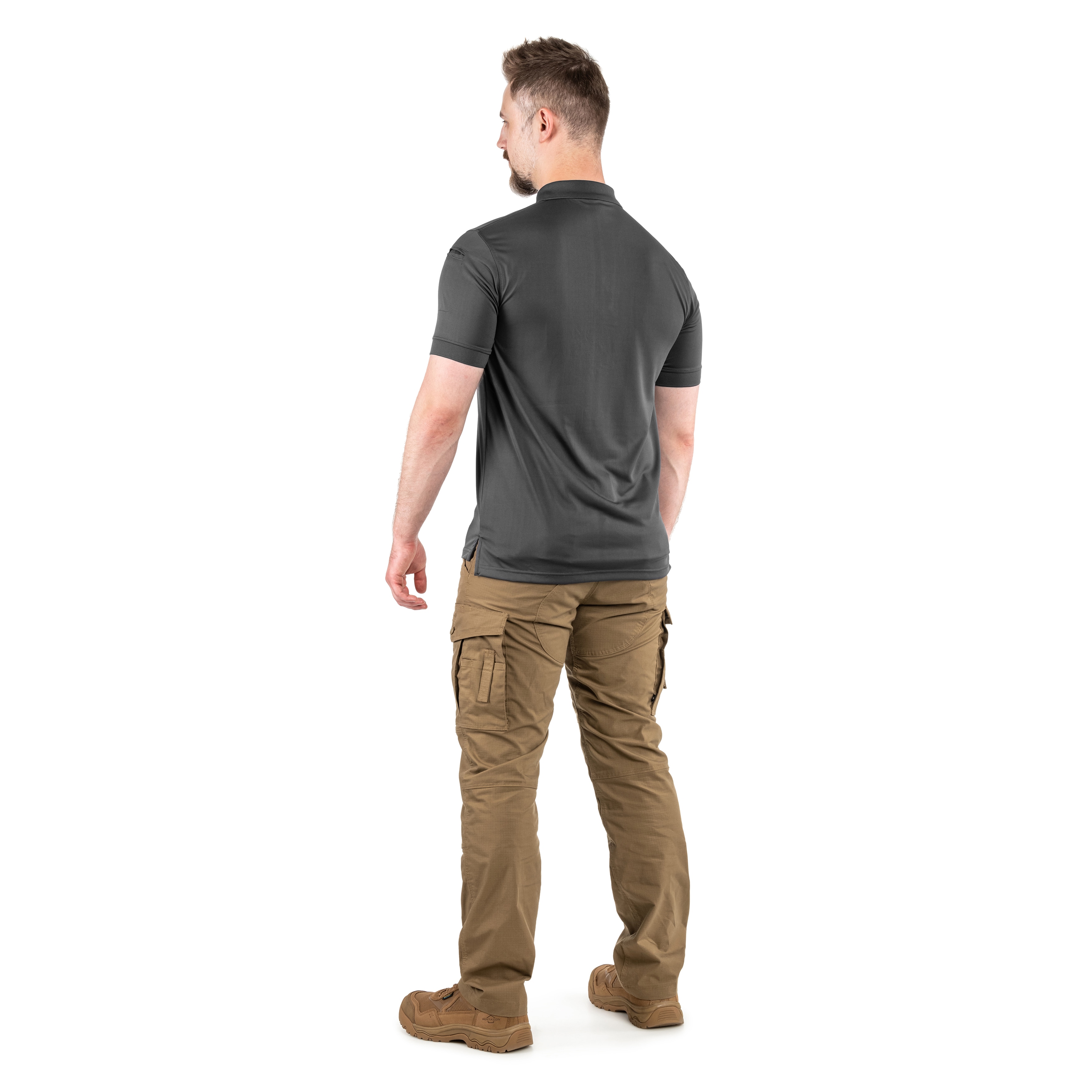 Highlander - Thermoaktives Poloshirt Stoirm Performance Tactical P-01 - Dark Grey