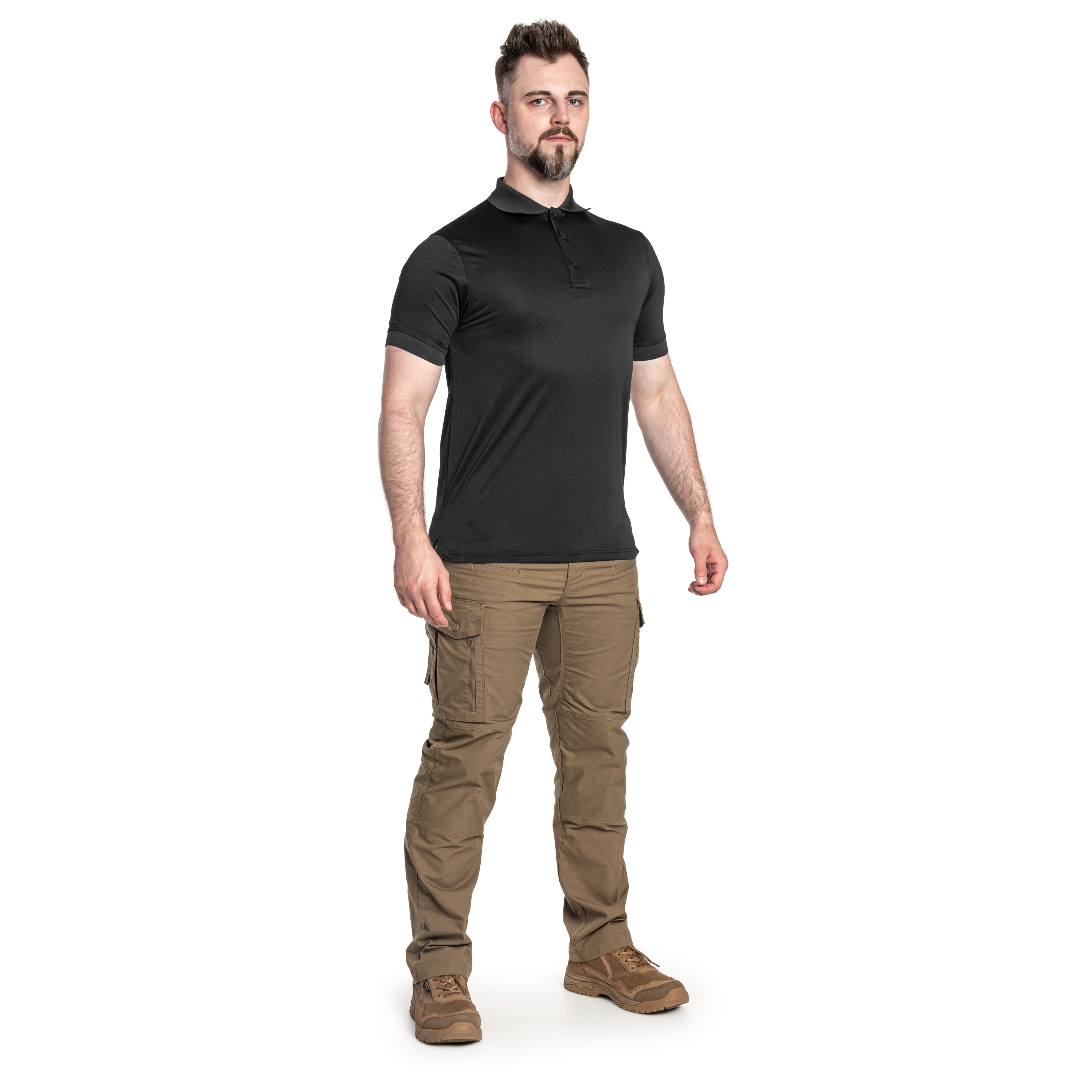 Highlander - Thermoaktives Poloshirt Stoirm Performance Tactical P-01 - Black