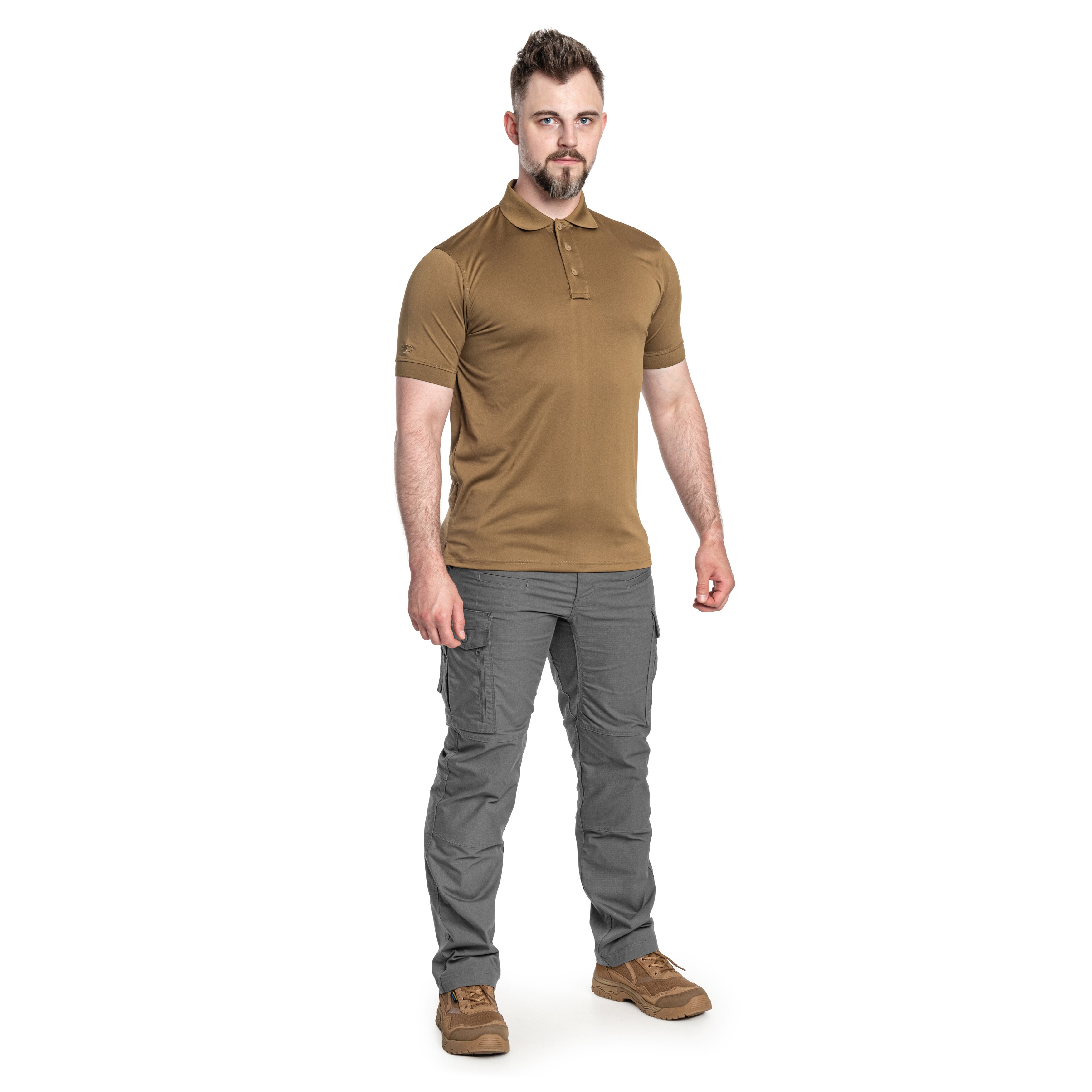 Highlander - Thermoaktives Poloshirt Stoirm Performance Tactical P-01 - Coyote Tan