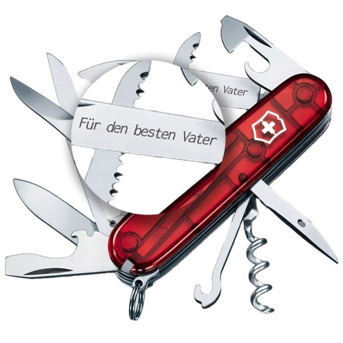 Victorinox - Huntsman Taschenmesser transparent rot