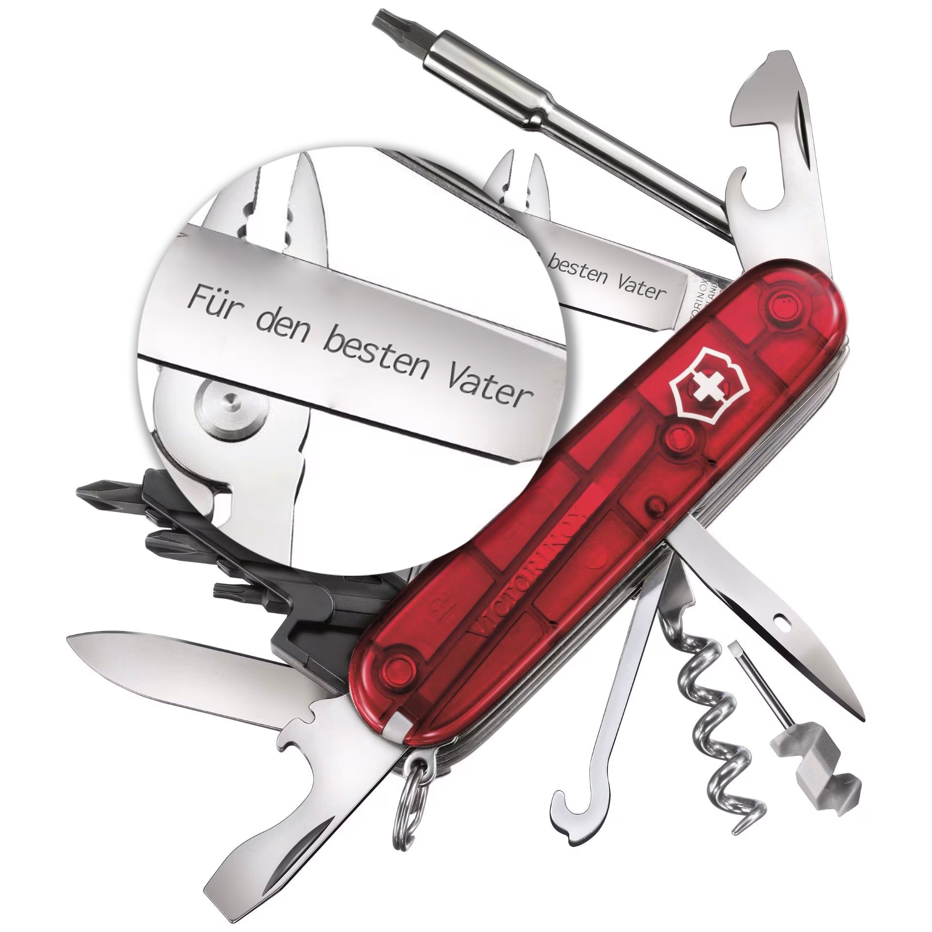 Victorinox - Taschenmesser Cyber Tool M - Transparent Red