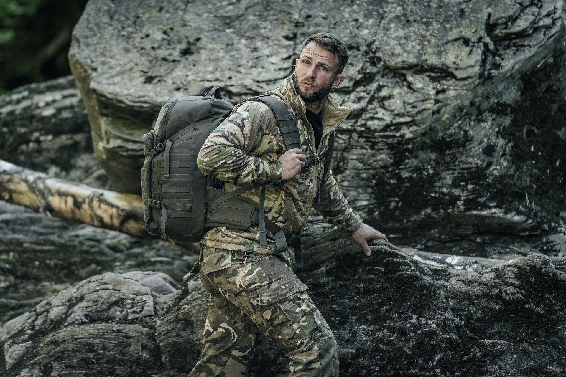Highlander - Outdoor Jacke Halo Full Zip - Arid MC Camo