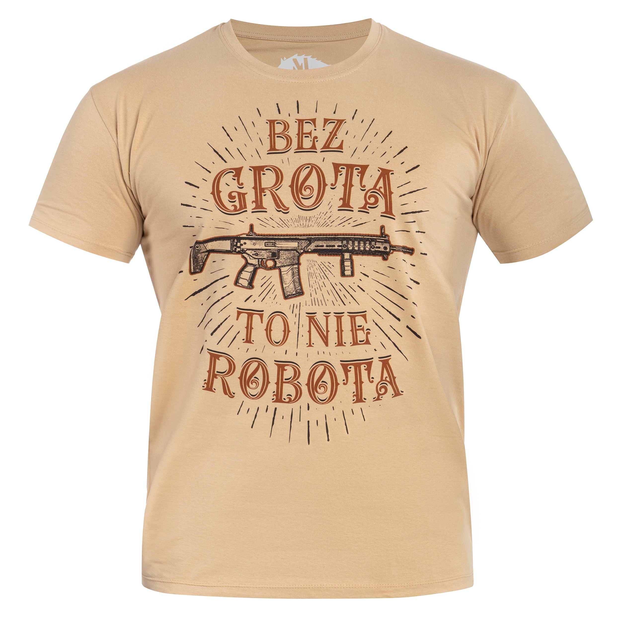 War Hog - T-Shirt mit Aufschrift Bez Grota to nie robota - Coyote