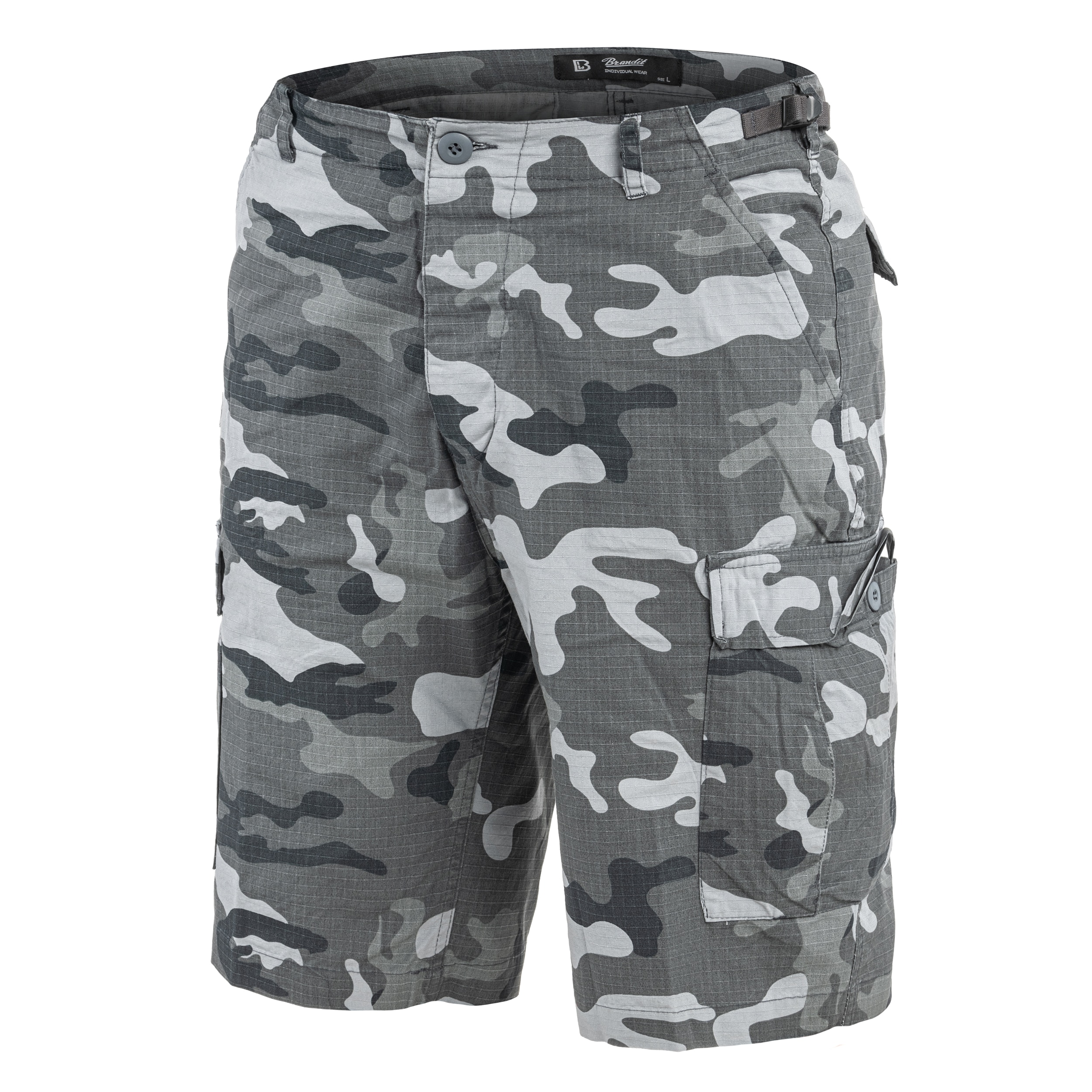 Brandit BDU Rip Stop Shorts Grey Camo