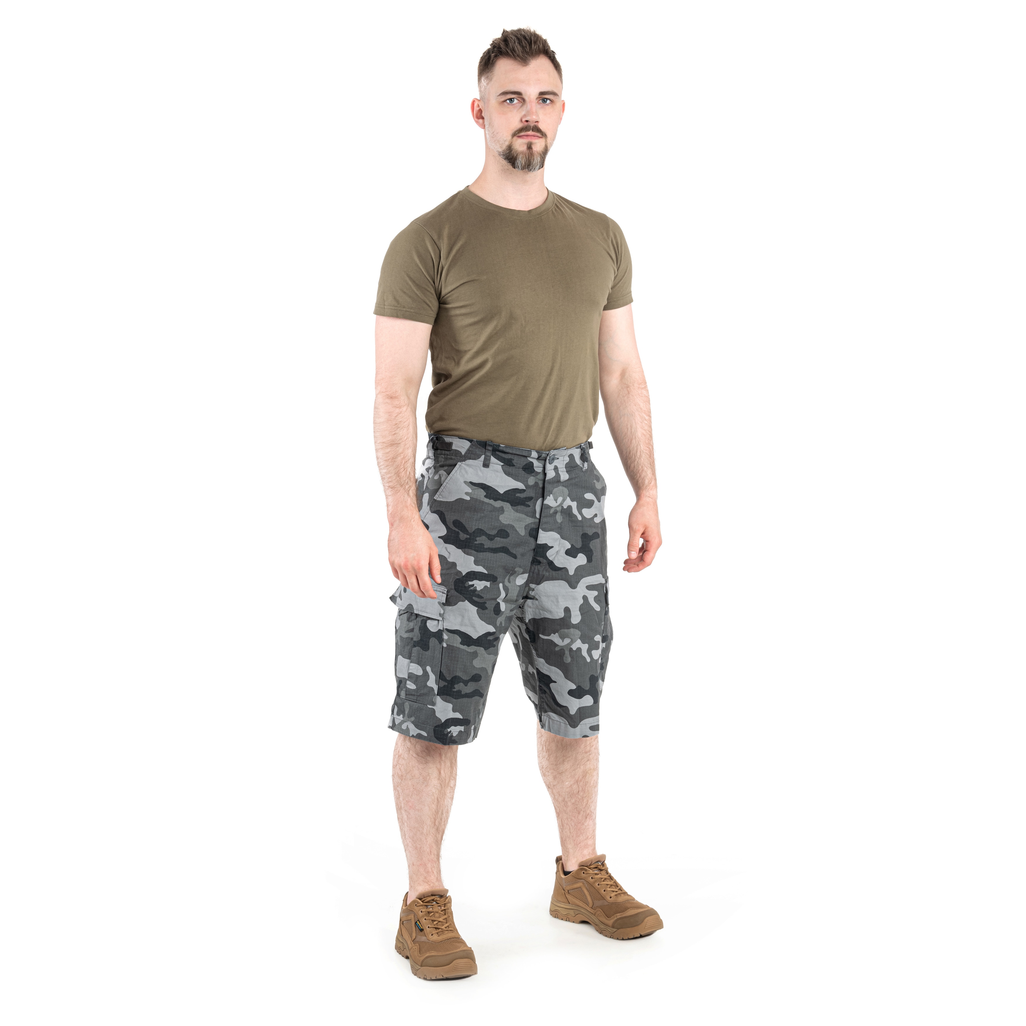 Brandit - BDU Rip-Stop Shorts - Grey Camo