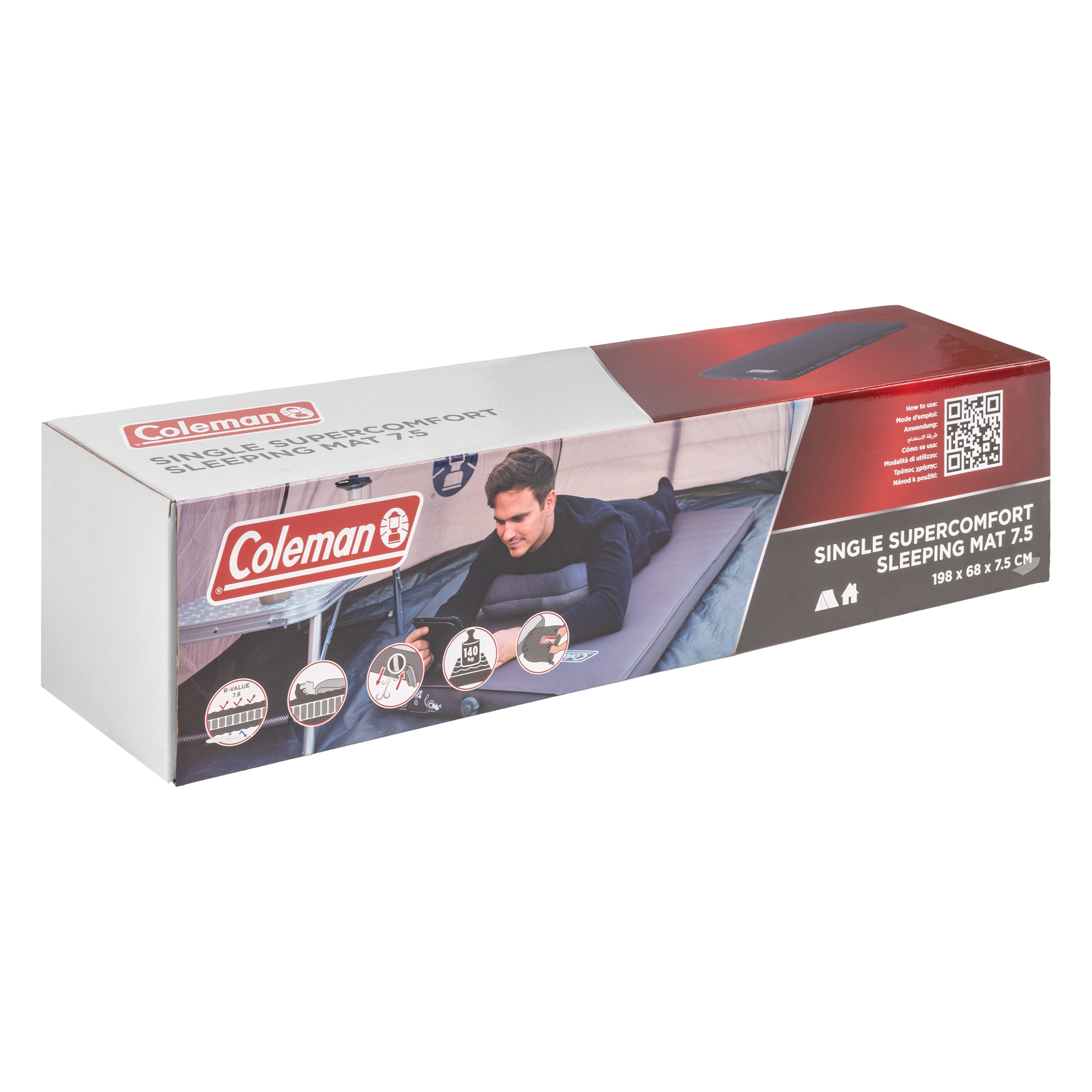 Coleman - Supercomfort 7.5 Single - Selbstaufblasende Luftmatratze für 1 Person