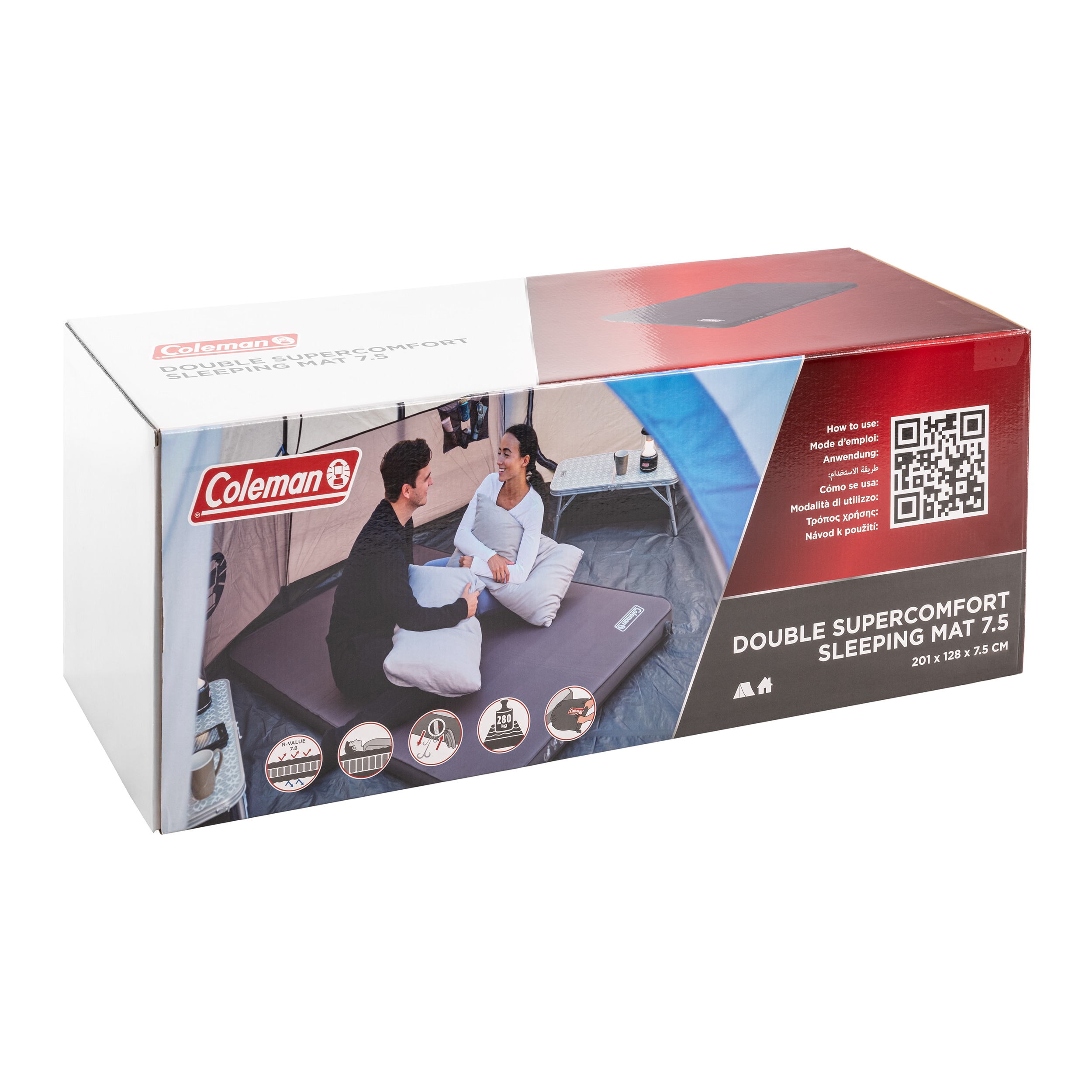 Coleman - Supercomfort 7.5 Double - Selbstaufblasende Luftmatratze für 2 Personen