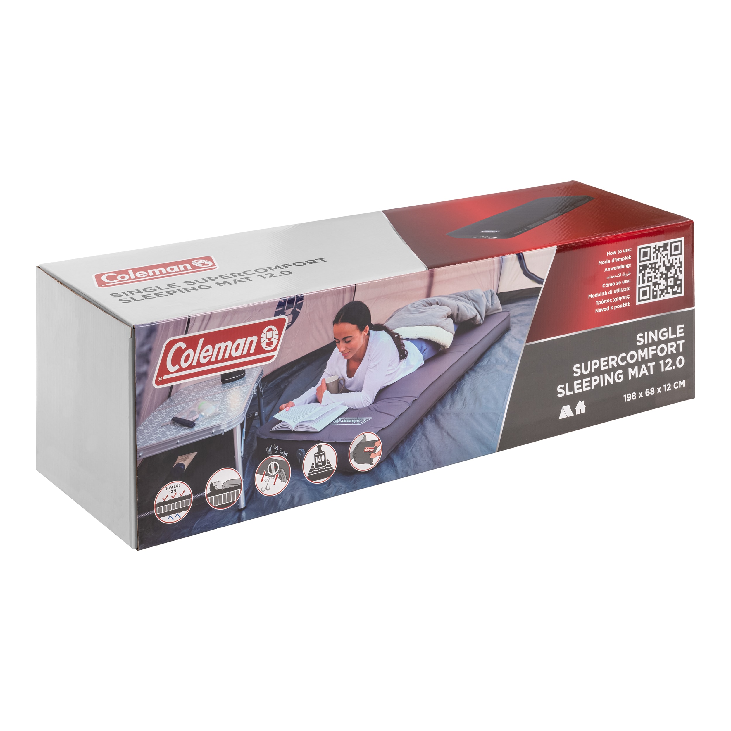 Coleman - Supercomfort 12 Single - Selbstaufblasende Luftmatratze für 1 Person