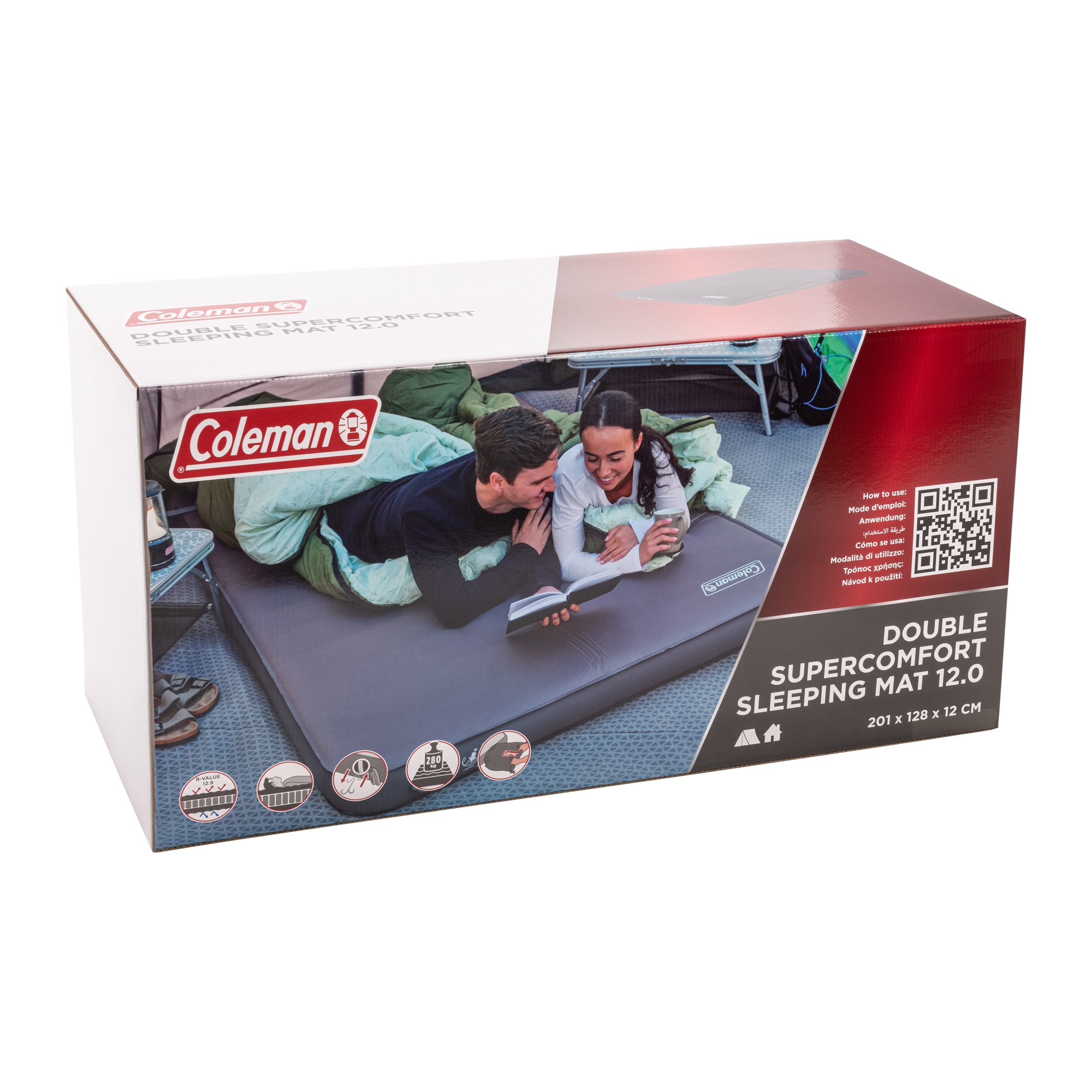 Coleman - Supercomfort 12 Double - Selbstaufblasende Luftmatratze für 2 Personen