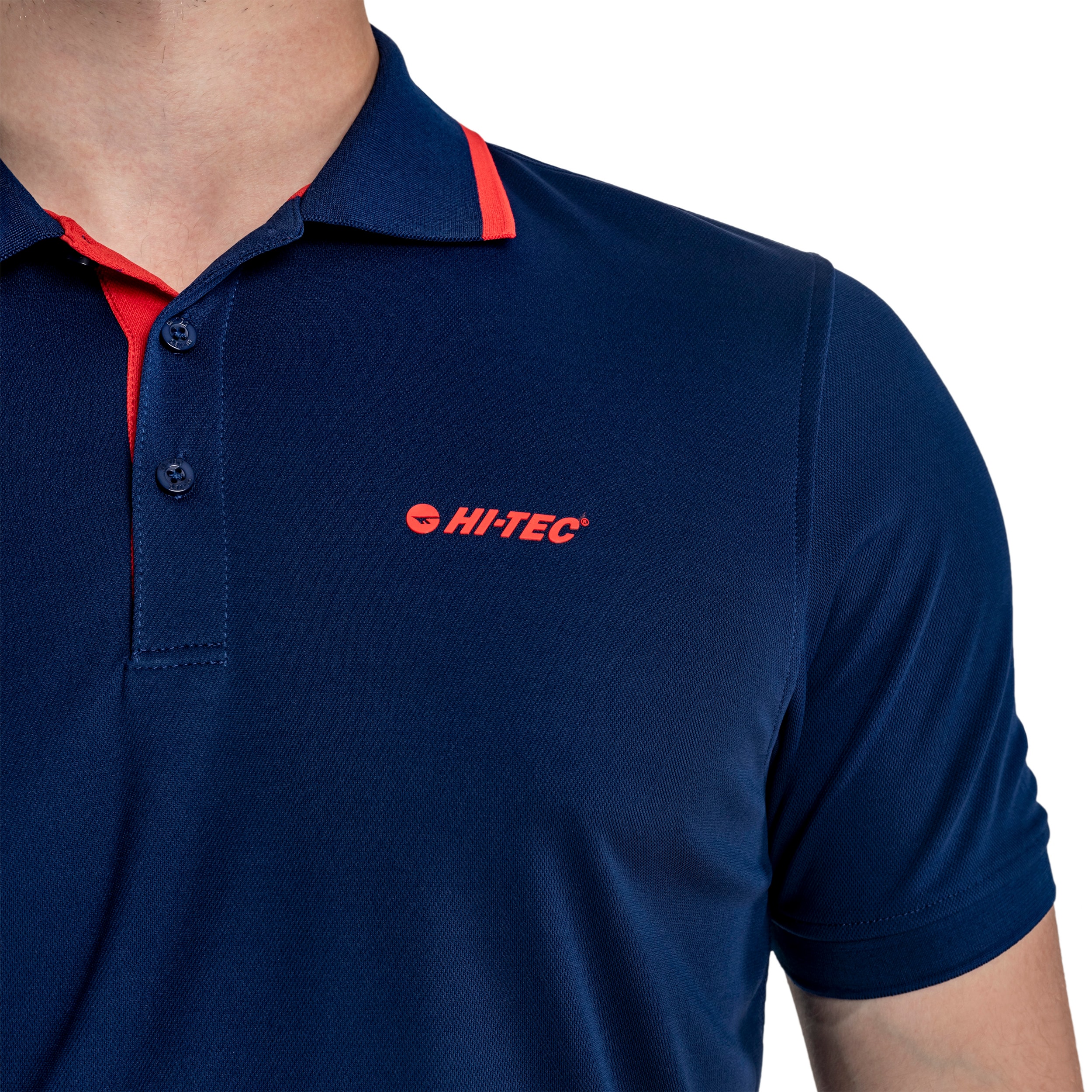 Hi-Tec - Site Poloshirt - Blue Print/High Risk Red