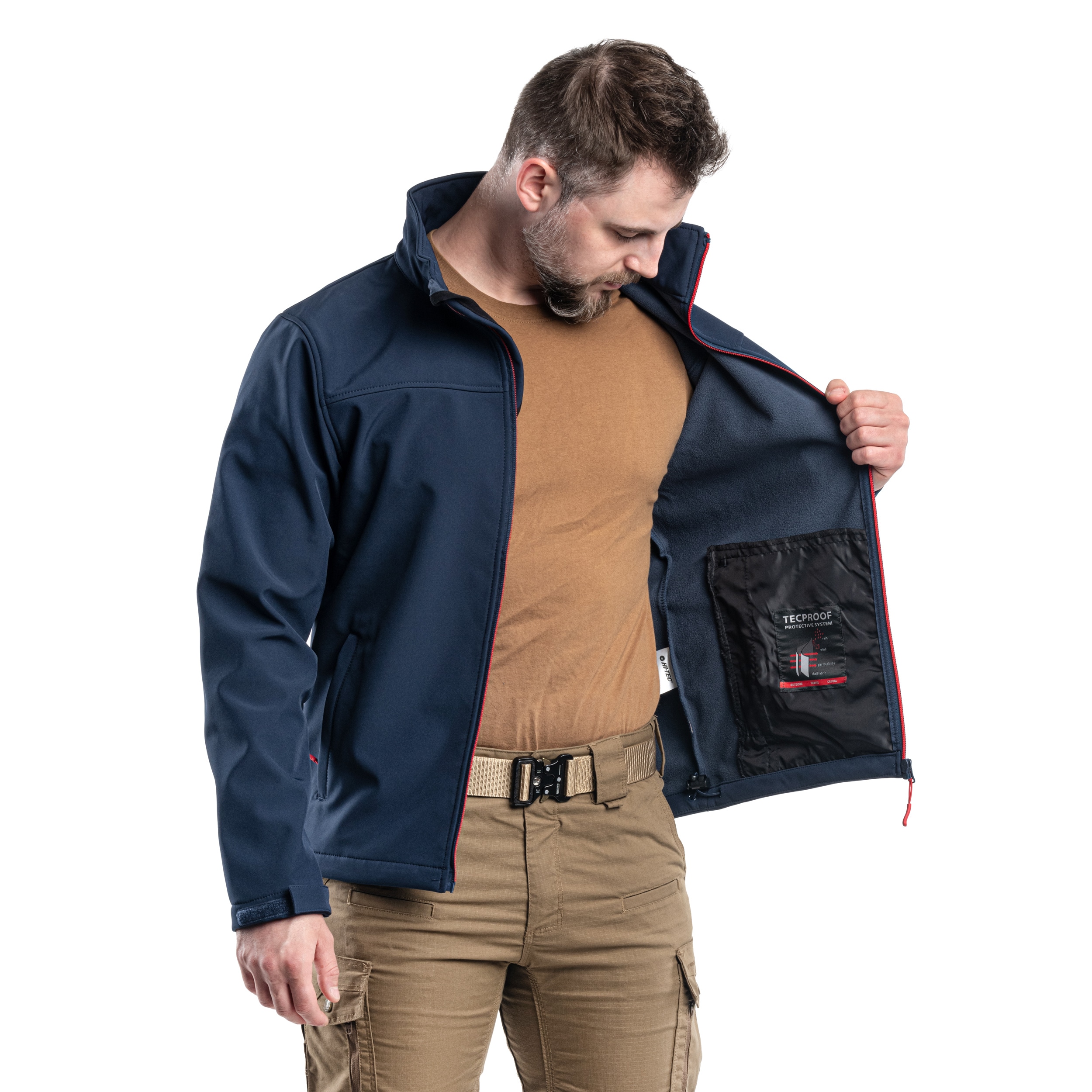 Hi-Tec - Softshell Lingen Jacke - Navy/Orange Red