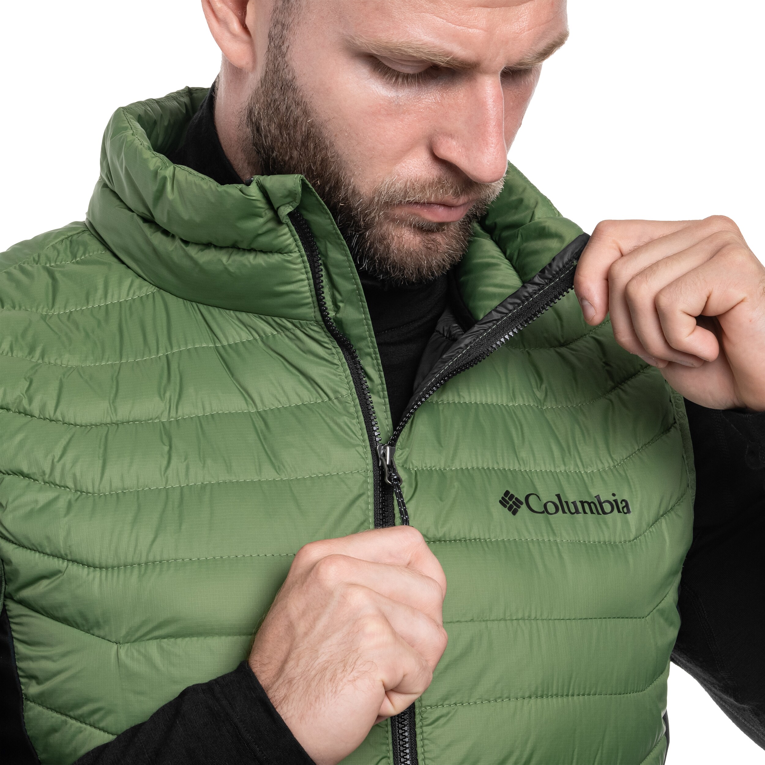 Columbia - Powder Pass Weste - Canteen/Black