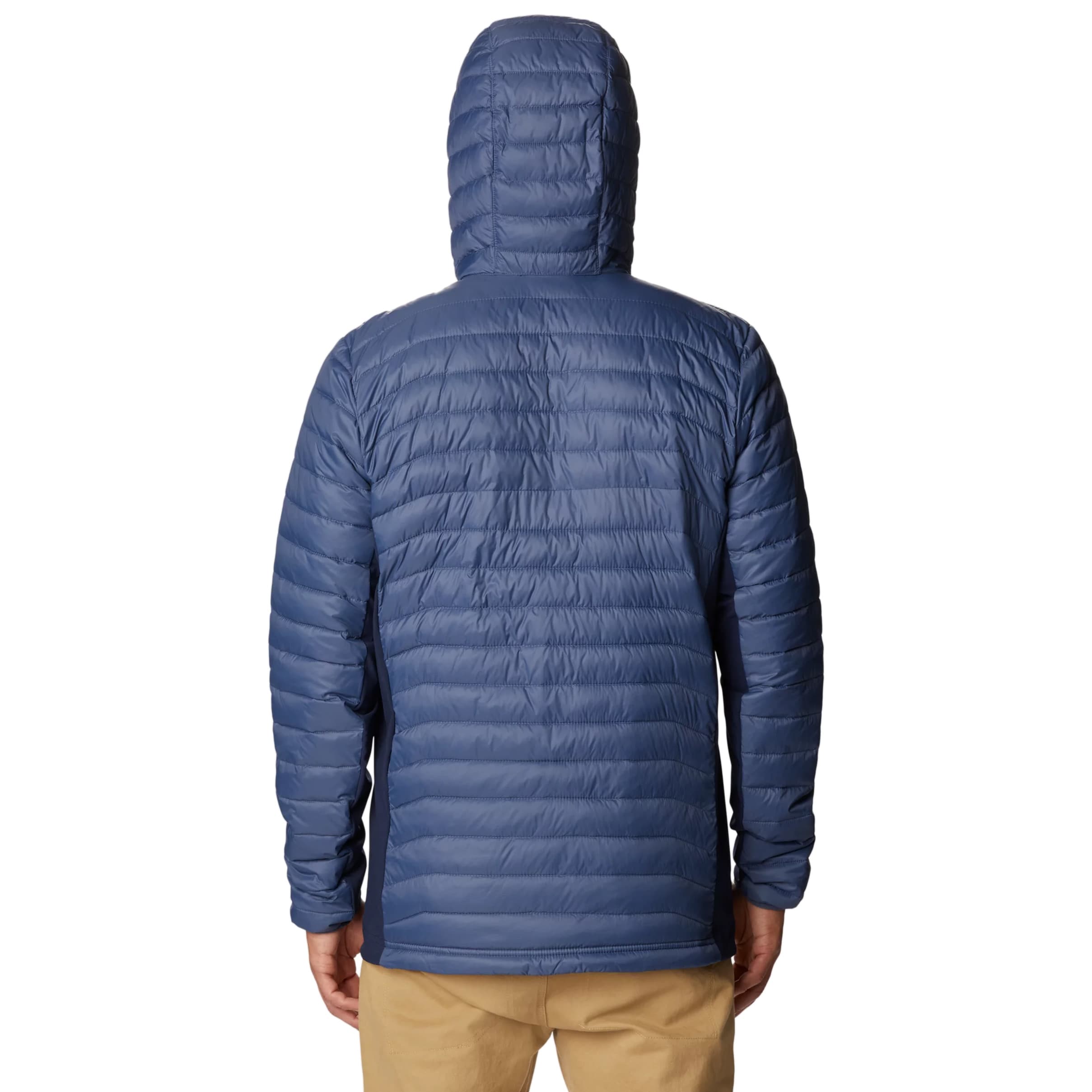 Columbia - Powder Pass Hooded Hybrid Down Jacket - Jacke - Dark Mountain/Collegiate Navy