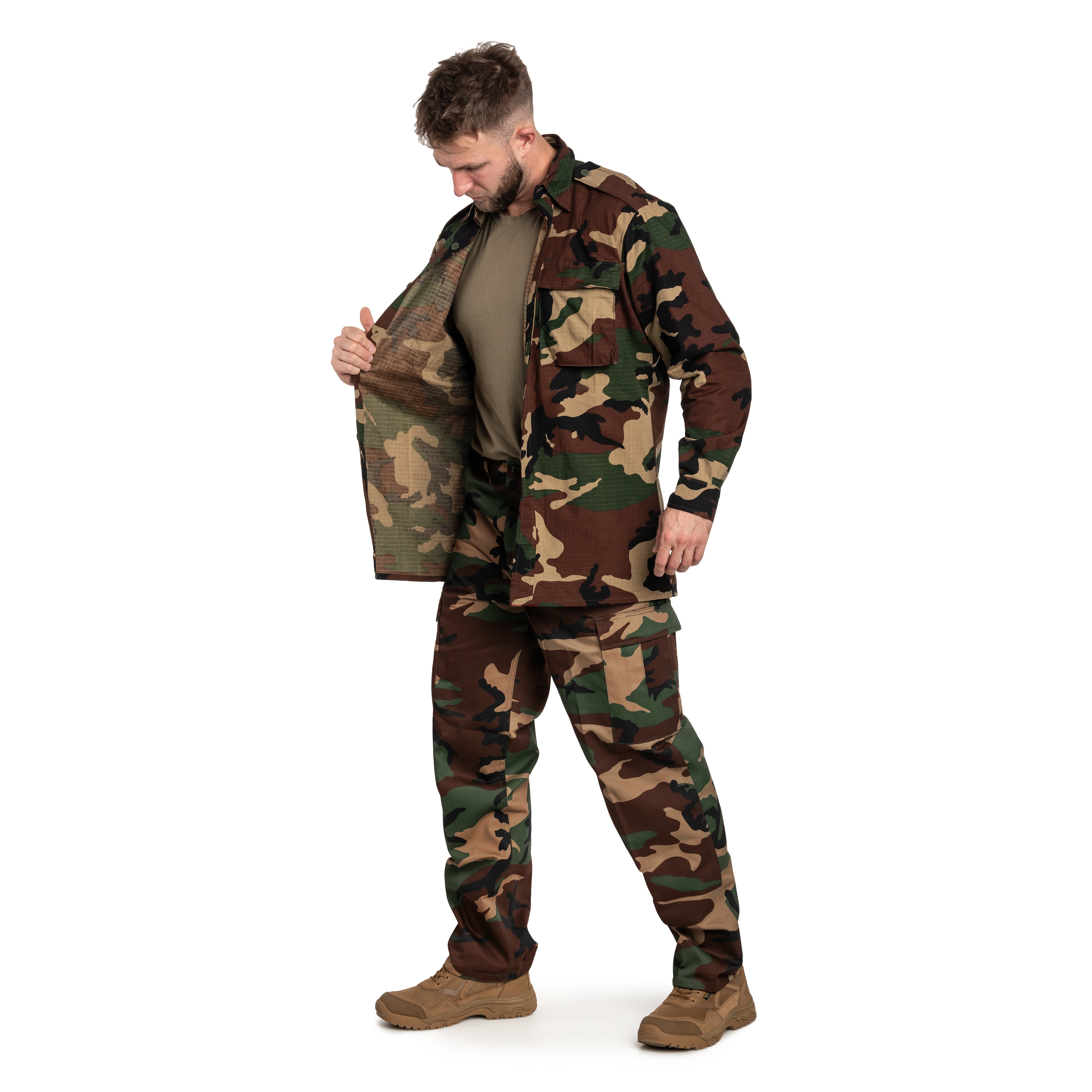 Demobil - HR BDU Rip-Stop Woodland - Militärisches Sweatshirt - Zustand wie neu