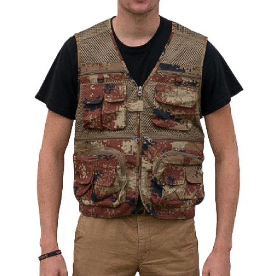 Kapaan - Multifunktionsweste - Black/brown/beige