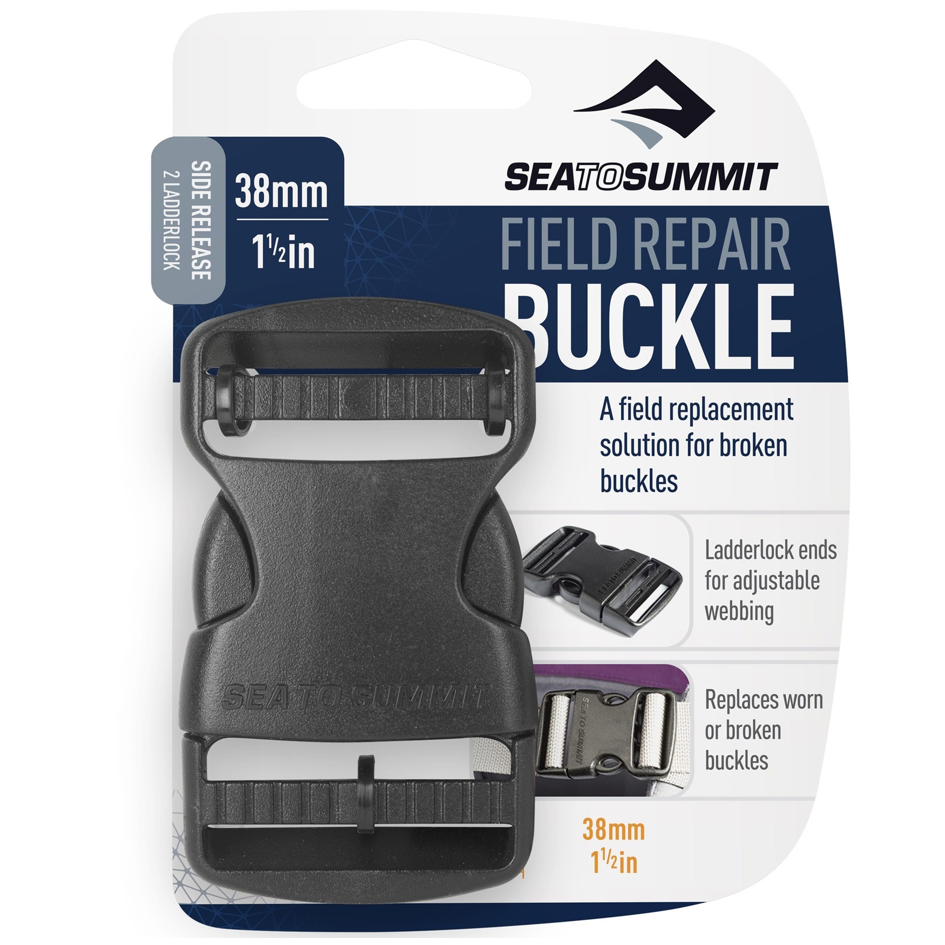 Sea To Summit - Field Repair Buckle Side Release 38 mm - Schnalle - Black