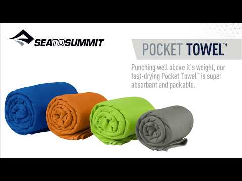 Sea To Summit - Pocket Towel Schnelltrocknendes Badetuch L 60 x 120 cm - Sage Green