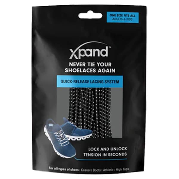 Xpand - Quick-Release elastische Schnürsenkel - Black Reflective