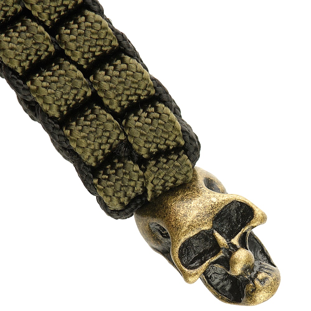 M-Tac - Paracord Schlüsselanhänger Cuboid Skull -  Black/Olive