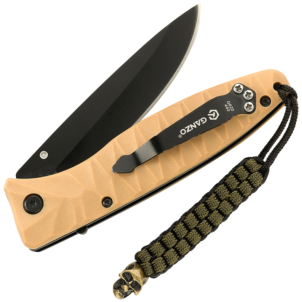 M-Tac - Paracord Schlüsselanhänger Cuboid Skull -  Black/Olive