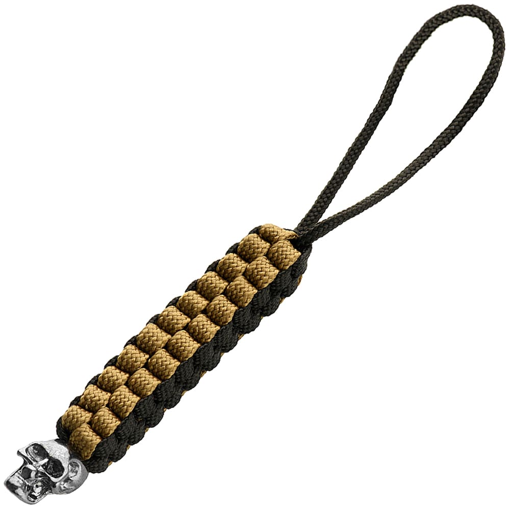 M-Tac - Paracord Schlüsselanhänger Cuboid Skull - Black/Coyote