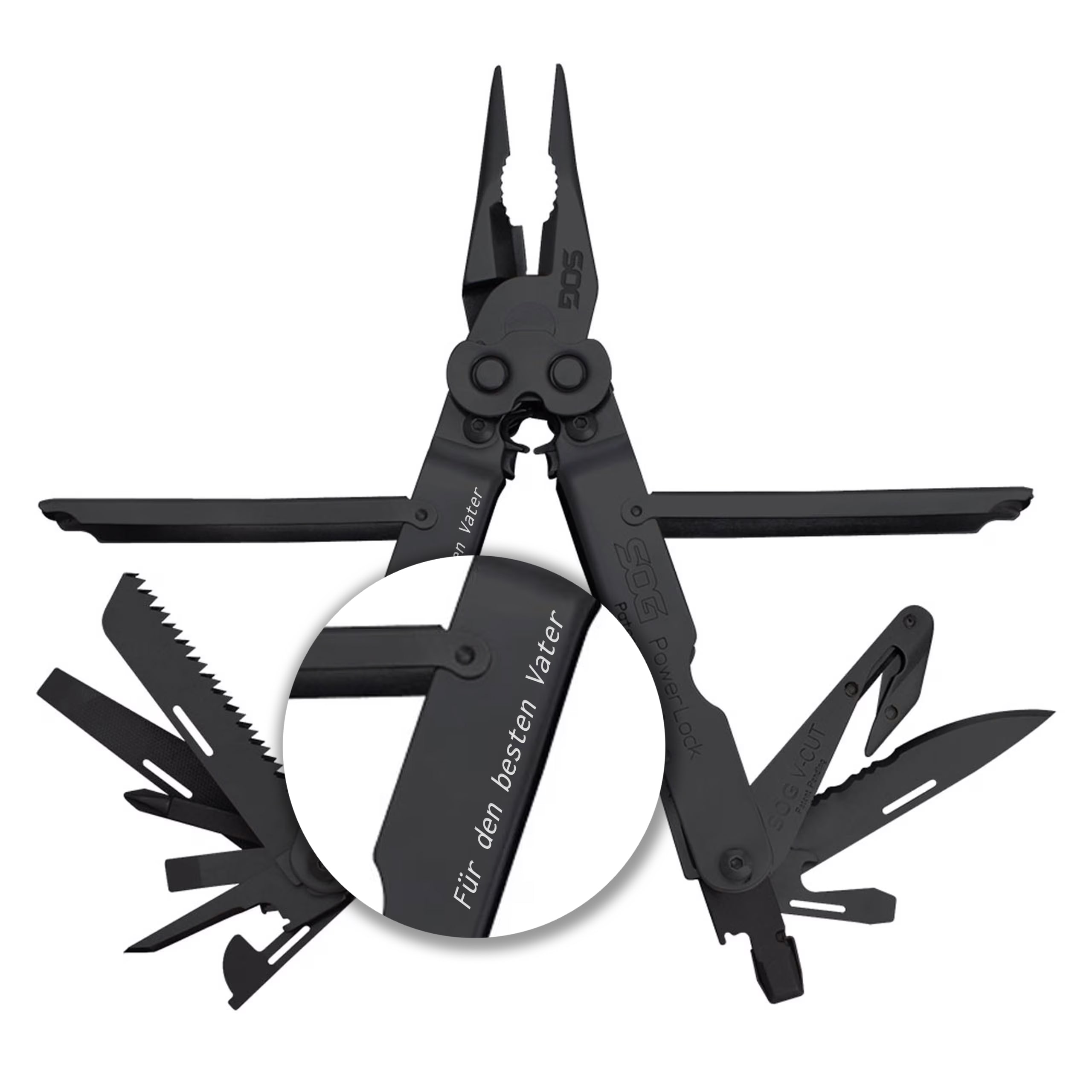 SOG - PowerLock V-Cutter - 18-in-1-Multifunktionswerkzeug - Black