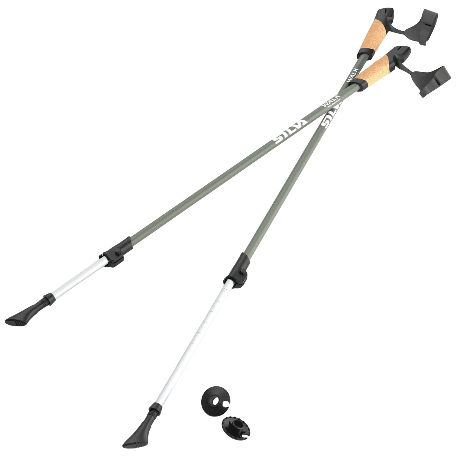 Silva - Walking Poles Aluminum Cork - Nordic Walking Stöcke - Green