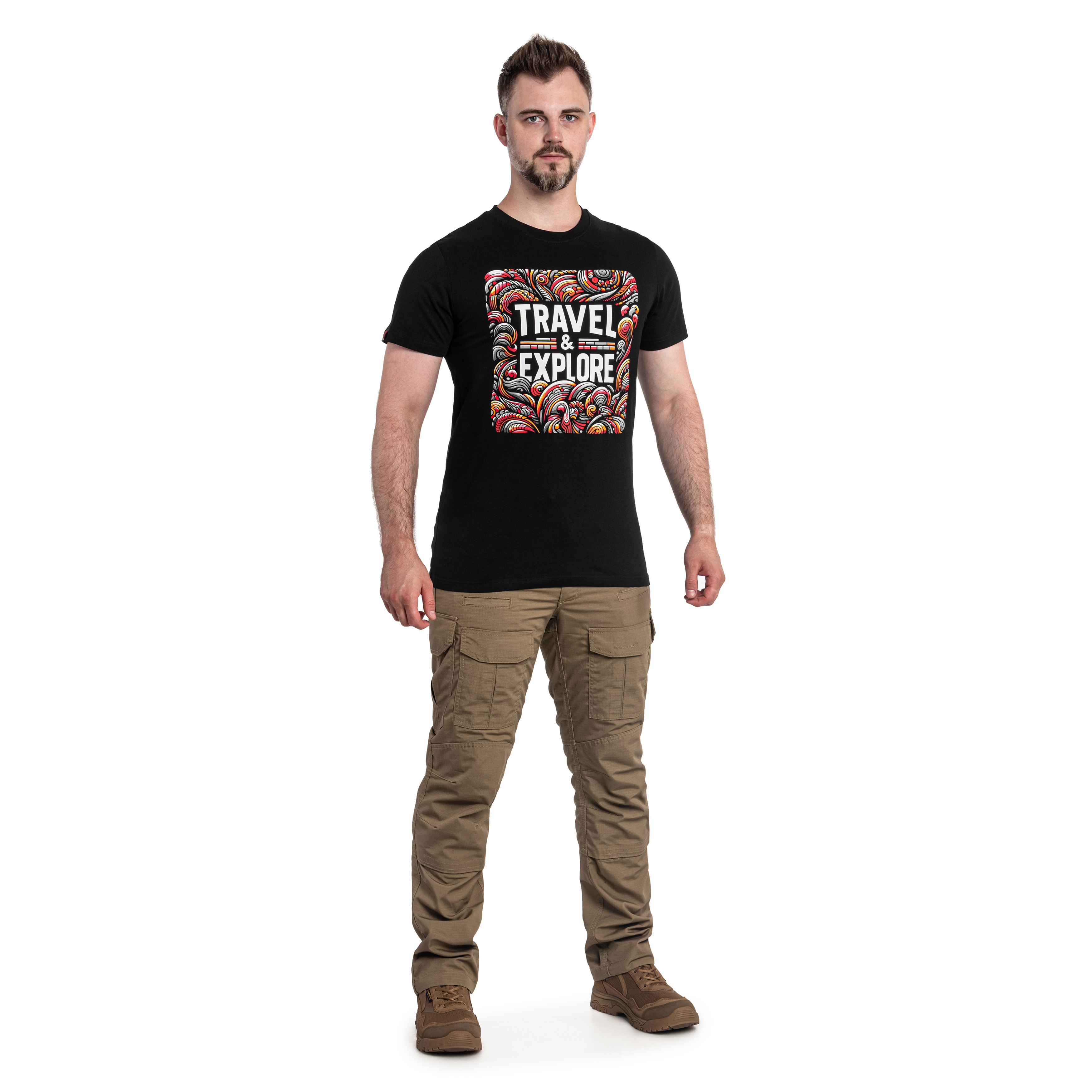 Voyovnik - Travel & Explore T-Shirt - Schwarz