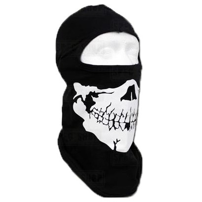 Fostex Biker Balaclava Skull - Sturmhaube - 1-Loch - Schwarz