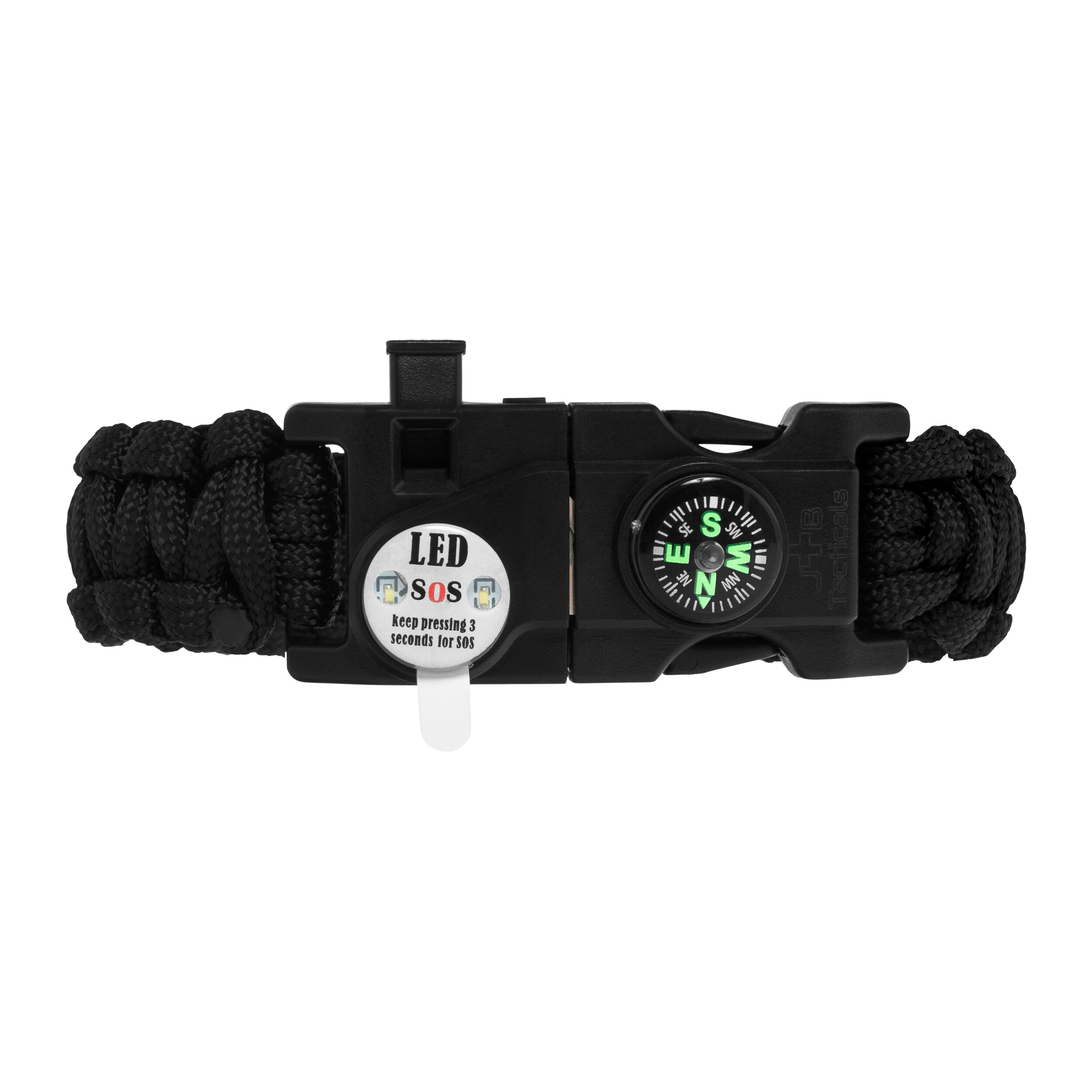 JB Tacticals - JB-28 SOS Paracord Armband - Schwarz