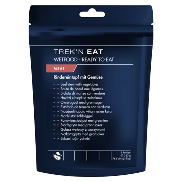 Trek'n Eat - Wetfood Ready to Eat - Fertiggericht Rindfleischeintopf mit Gemüse 350 g