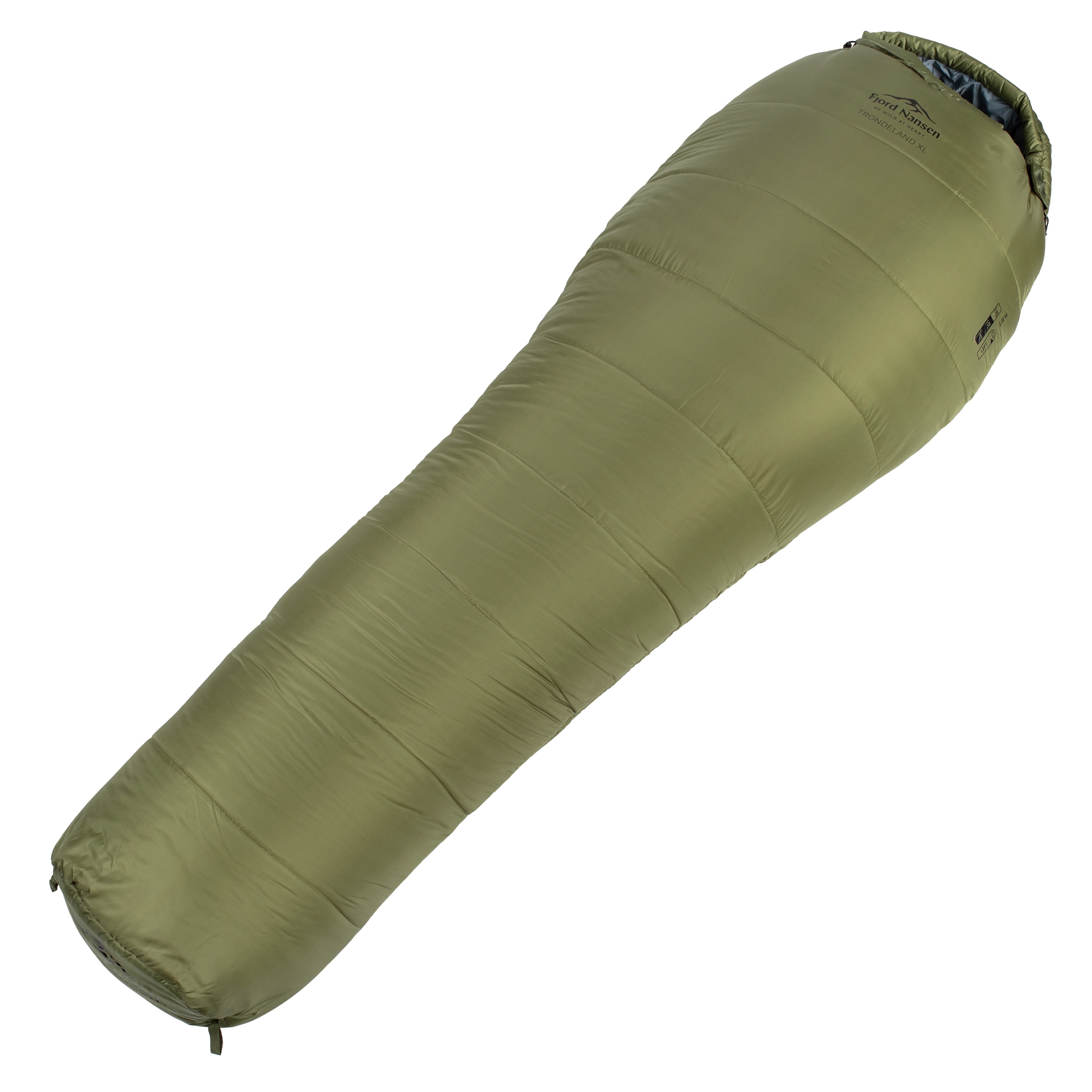 Fjord Nansen - Trondeland XL 2200 g Schlafsack - Olive Drab - links